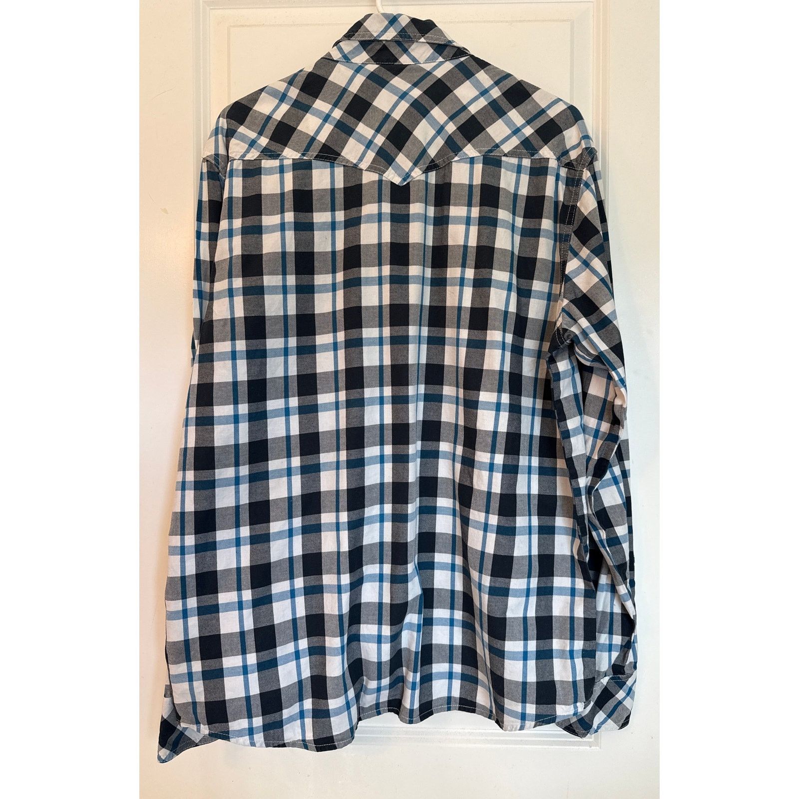 True Religion True Religion Men’s Long Sleeve Western Shirt Blue Plaid L Size US L / EU 52-54 / 3 - 3 Thumbnail