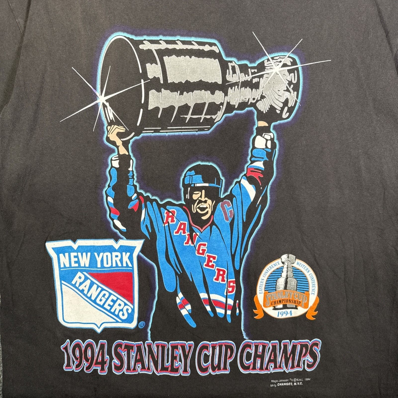 NHL Vintage New York Rangers Shirt XL 90s 1994 Champions Stanley Size US XL / EU 56 / 4 - 2 Thumbnail