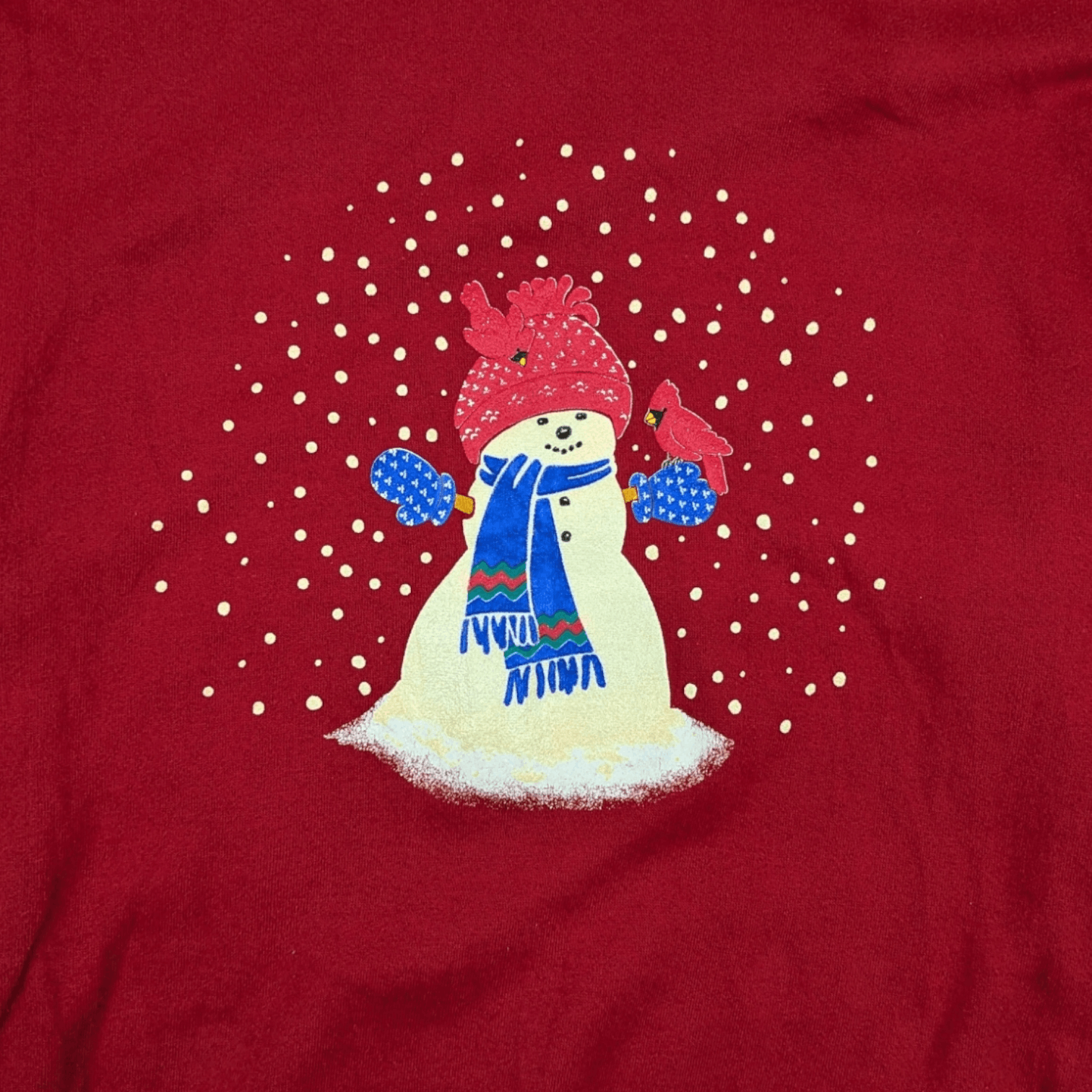 Vintage Vintage 90's SNOWMAN Merry Christmas New Year Sweatshirt Size US L / EU 52-54 / 3 - 5 Thumbnail