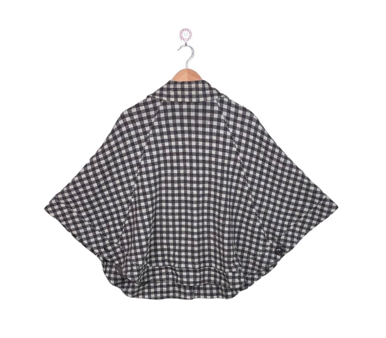 Cloak × Japanese Brand Vintage Rubia Checkered Poncho Cloaks Capes Soft Size US M / EU 48-50 / 2 - 2 Thumbnail
