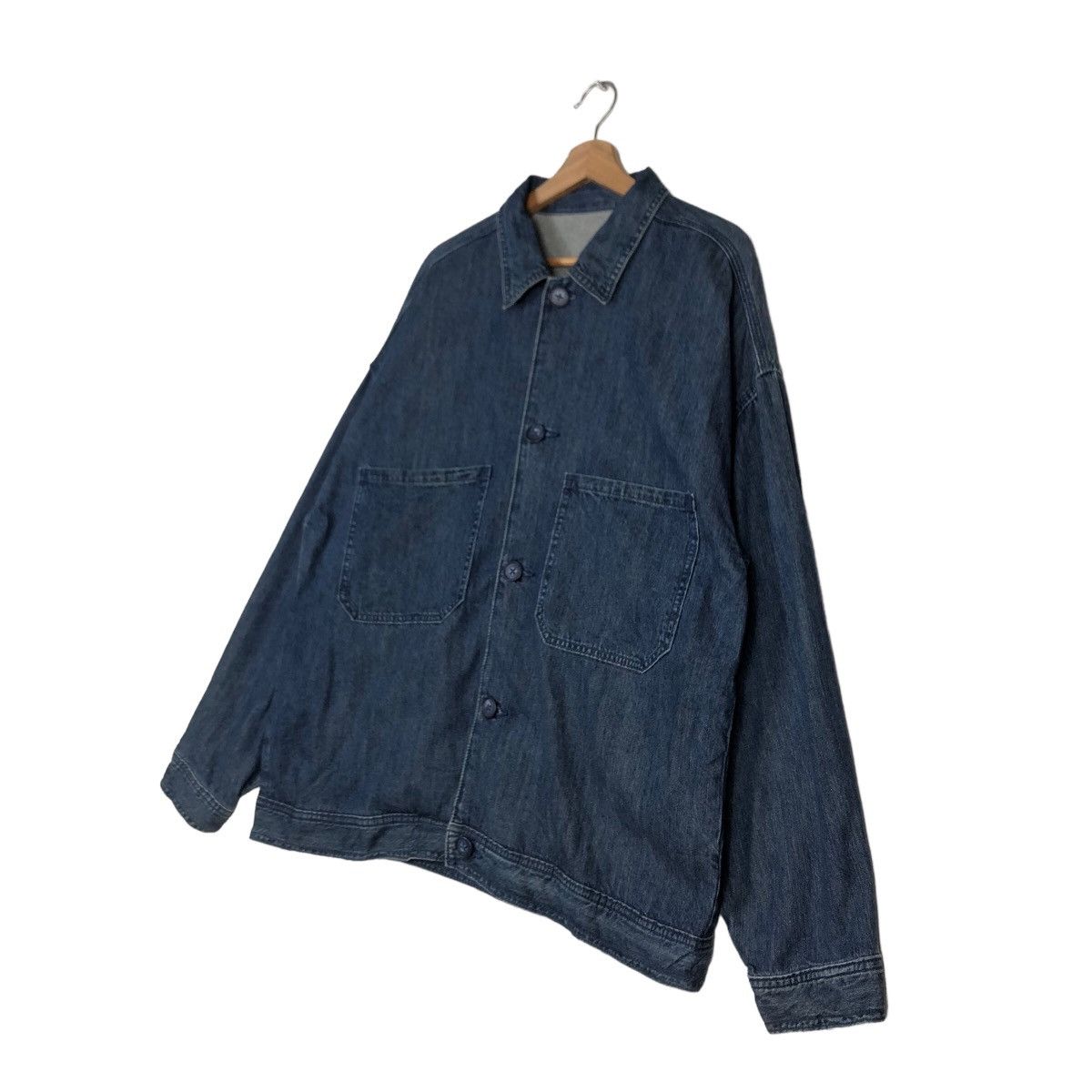 Japanese Brand 🔥90’s Vtg Denim Jacket Biker GU Japan Issey Miyake Size US XL / EU 56 / 4 - 2 Thumbnail