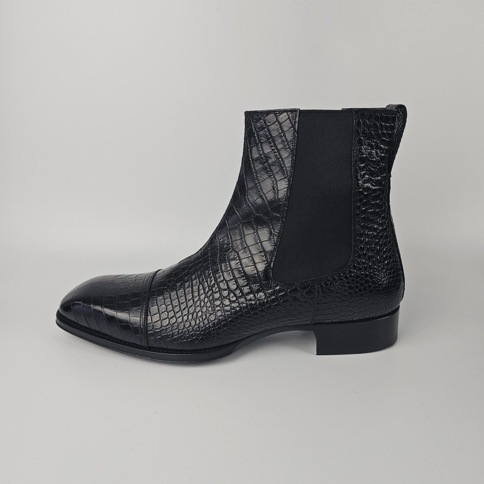 Tom Ford TOM FORD Black Embossed Leather Ankle Boots New & Authentic Size US 7 / EU 40 - 7 Thumbnail