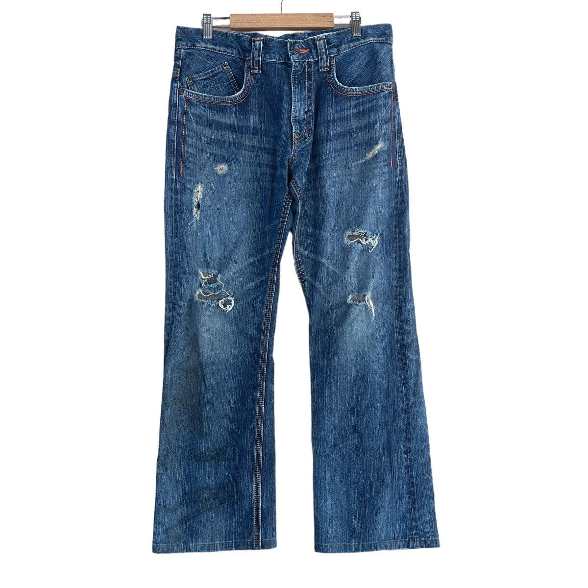 Edwin Edwin X-Vs Ripped Denim Jeans Size US 32 / EU 48 - 1 Thumbnail