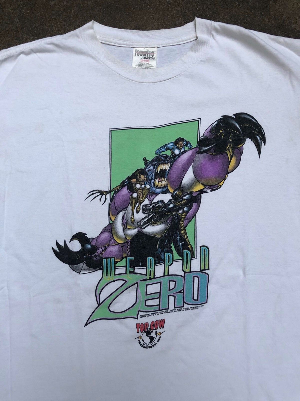 Image of Dc Comics x Marvel Comics Weapon Zero1996S Size XL 24/30 Single Stitch in White, Men's