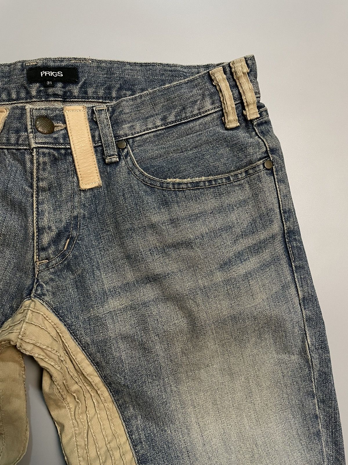 Japanese Brand Prigs Hybrid Panelled Denim Size US 32 / EU 48 - 4 Thumbnail