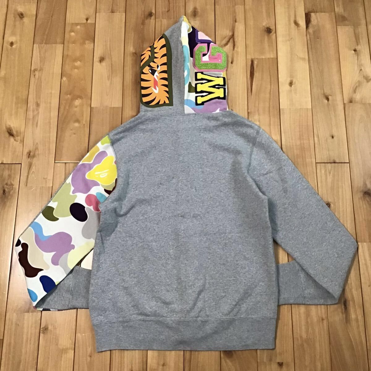 Bape × Nigo BAPE Giant multi camo shark full zip hoodie a bathing ape Size US M / EU 48-50 / 2 - 2 Thumbnail