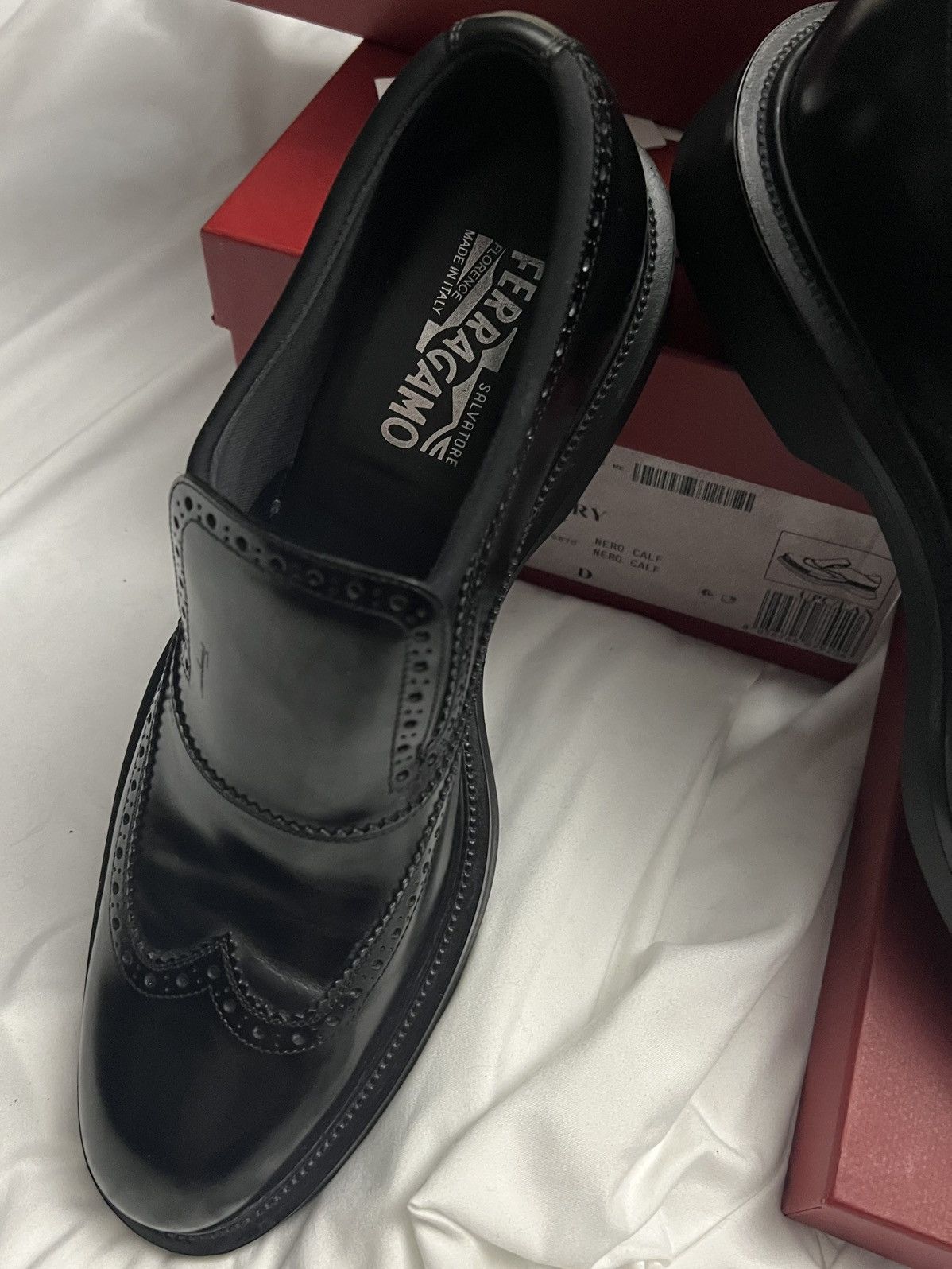 Salvatore Ferragamo Amery Slip-on Wingtip Vitello Calf Size US 11 / EU 44 - 3 Thumbnail