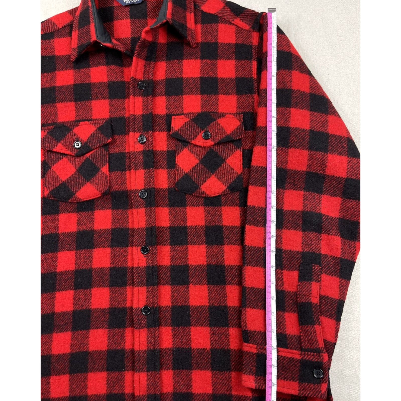 Vintage VINTAGE Woolrich Wool Shirt XL Red Buffalo Plaid Workwear 1960s Mens Size US XL / EU 56 / 4 - 5 Thumbnail