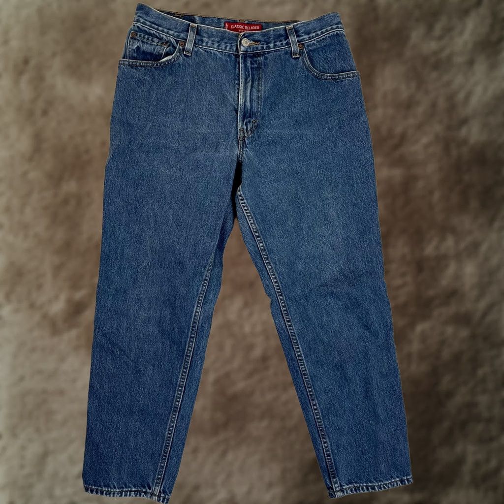 Levi's VTG Levi's 550 Classic Relaxed Tapered Jeans Womens 12 S 32x28 Blue Medium Denim Boots? Size 34" / US 12 / IT 48 - 1 Thumbnail