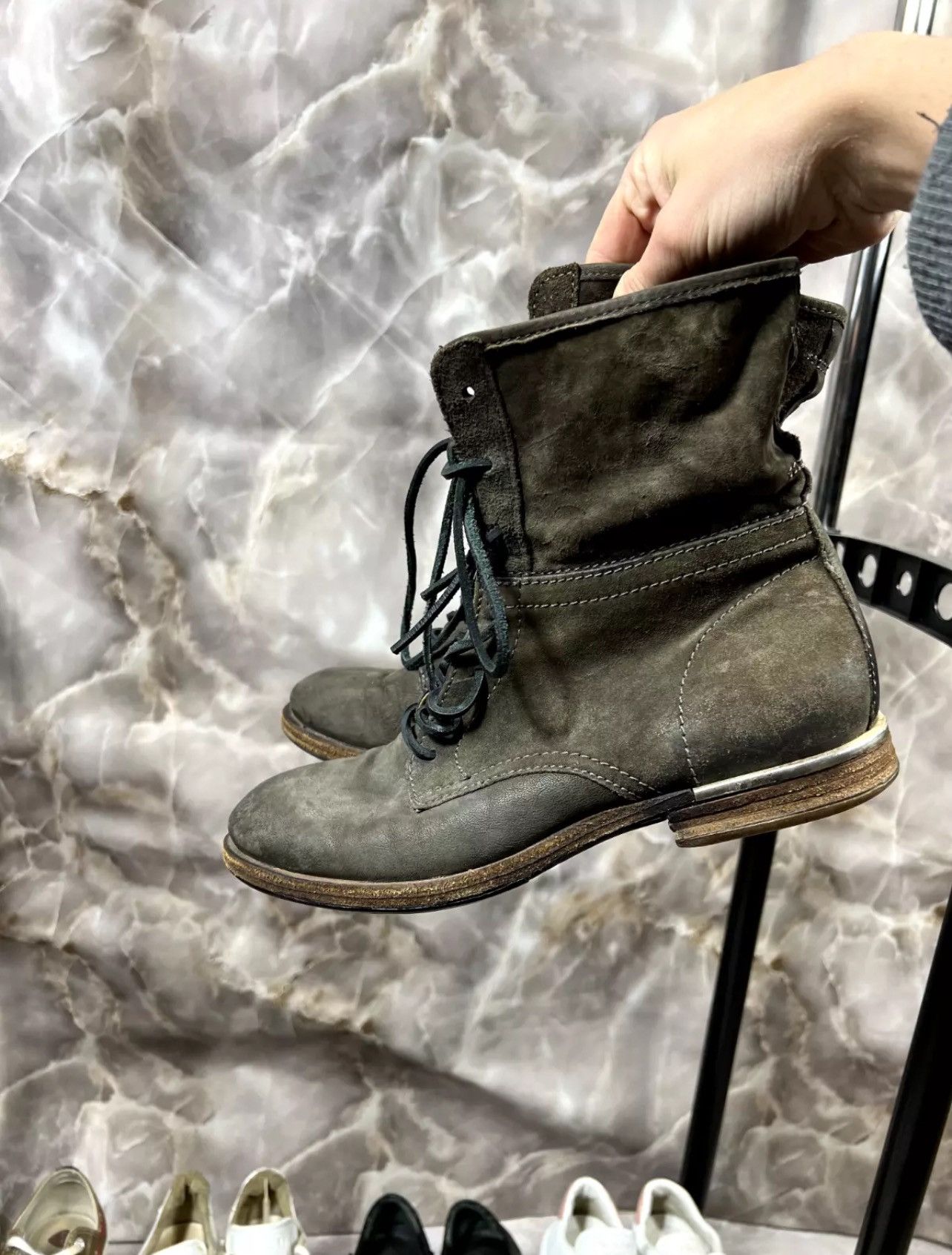 Vintage Vintage Airsteps A.S 98 Avantgarde Distressed Leather Boot Size US 9 / IT 39 - 1 Thumbnail