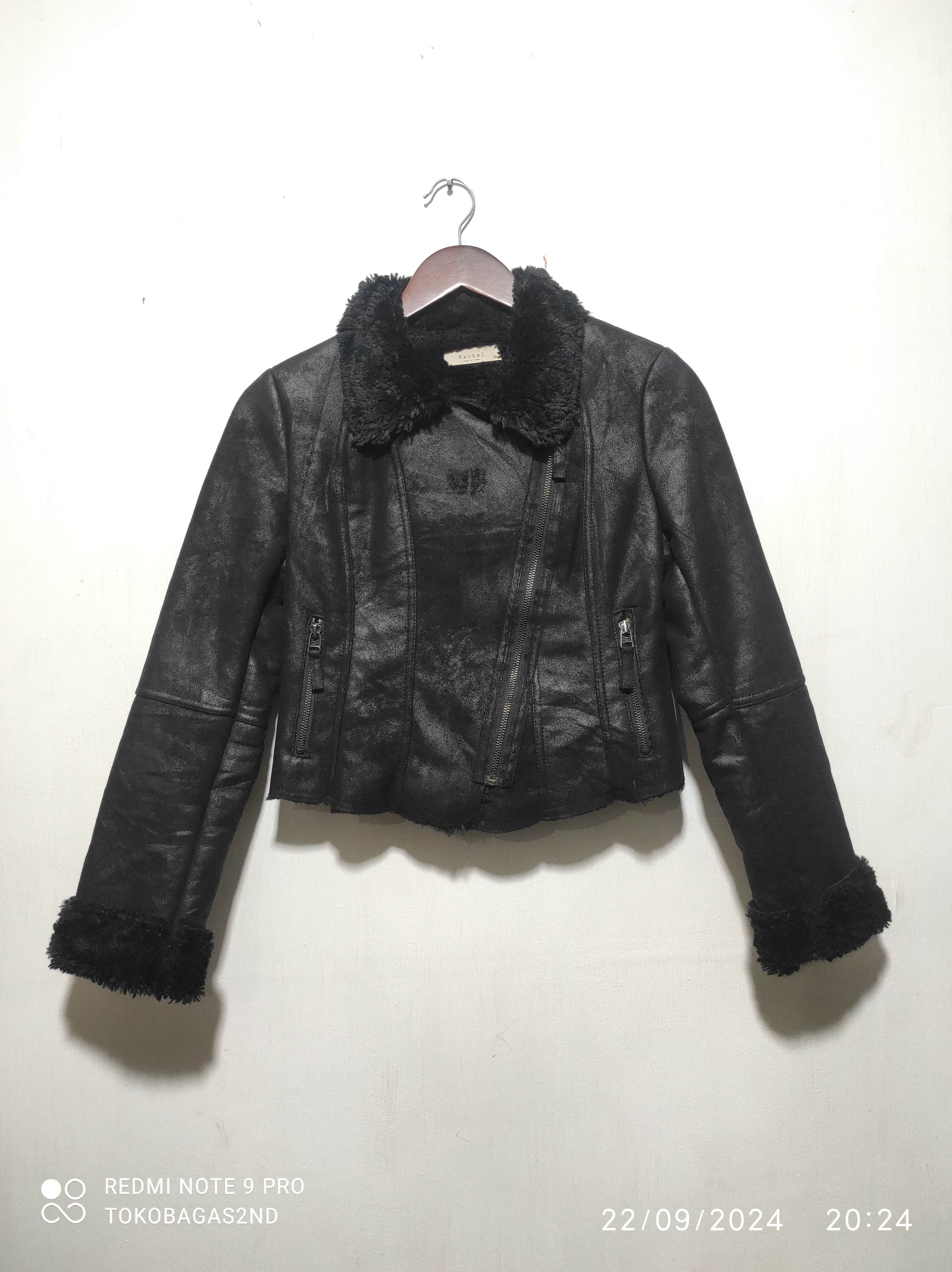 Le Grande Bleu (L.G.B.) Rachel Punk Ramones Suede Fur jacket i6w9 lgb style Size M / US 6-8 / IT 42-44 - 2 Thumbnail
