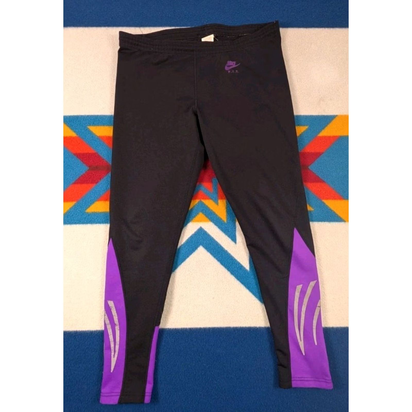 Nike VINTAGE Nike Tracksuit Jacket + Pants Full Zip Large Purple 90s Mens Size 42R - 7 Thumbnail