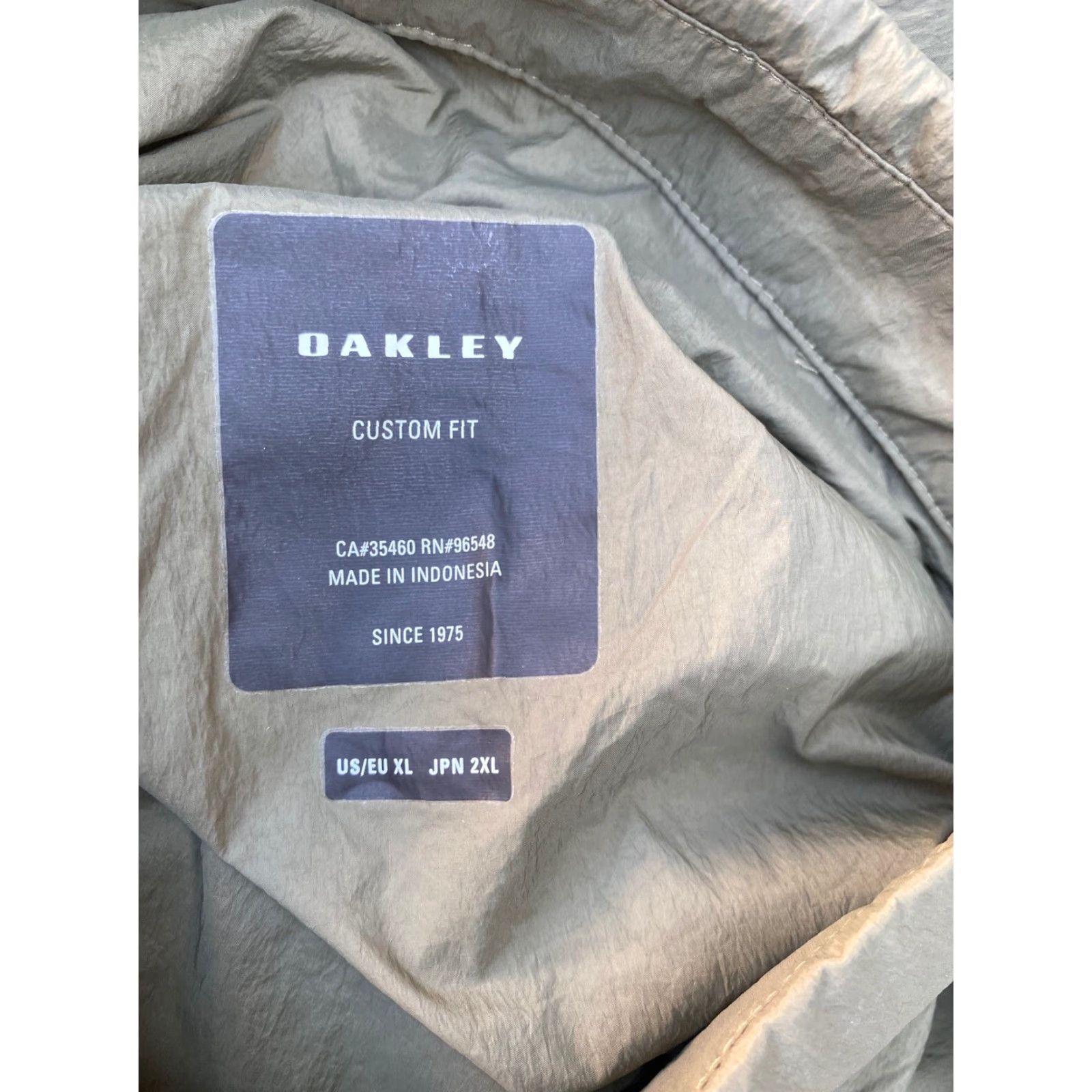 Oakley Custom Fit Men's Dark Brush Long Sleeve Utility Nylon Shirt XL Size