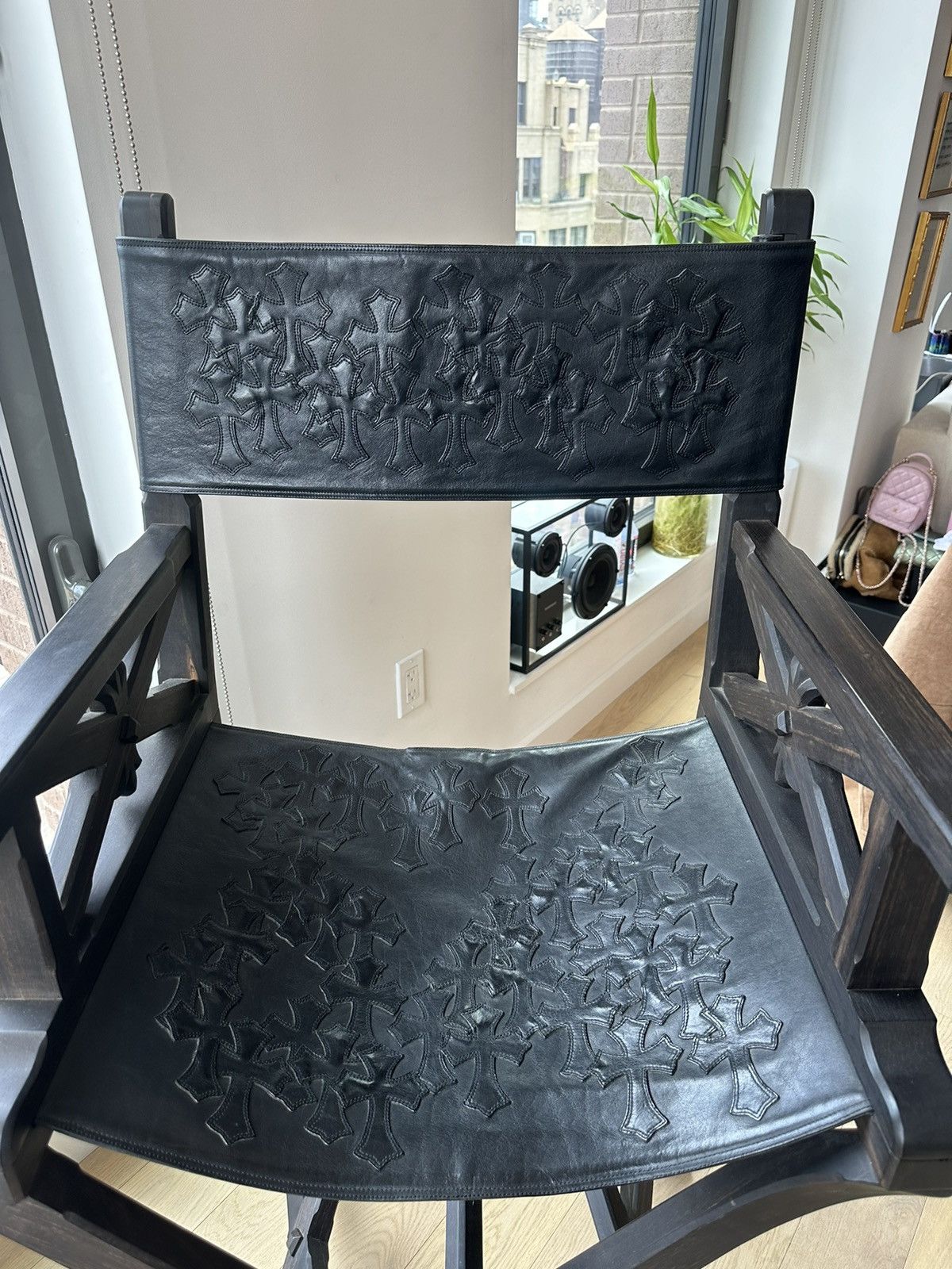 Chrome Hearts CHROME HEARTS MOVIE STAR PRODUCER EBONY CROSS PATCH CHAIR Size ONE SIZE - 5 Thumbnail