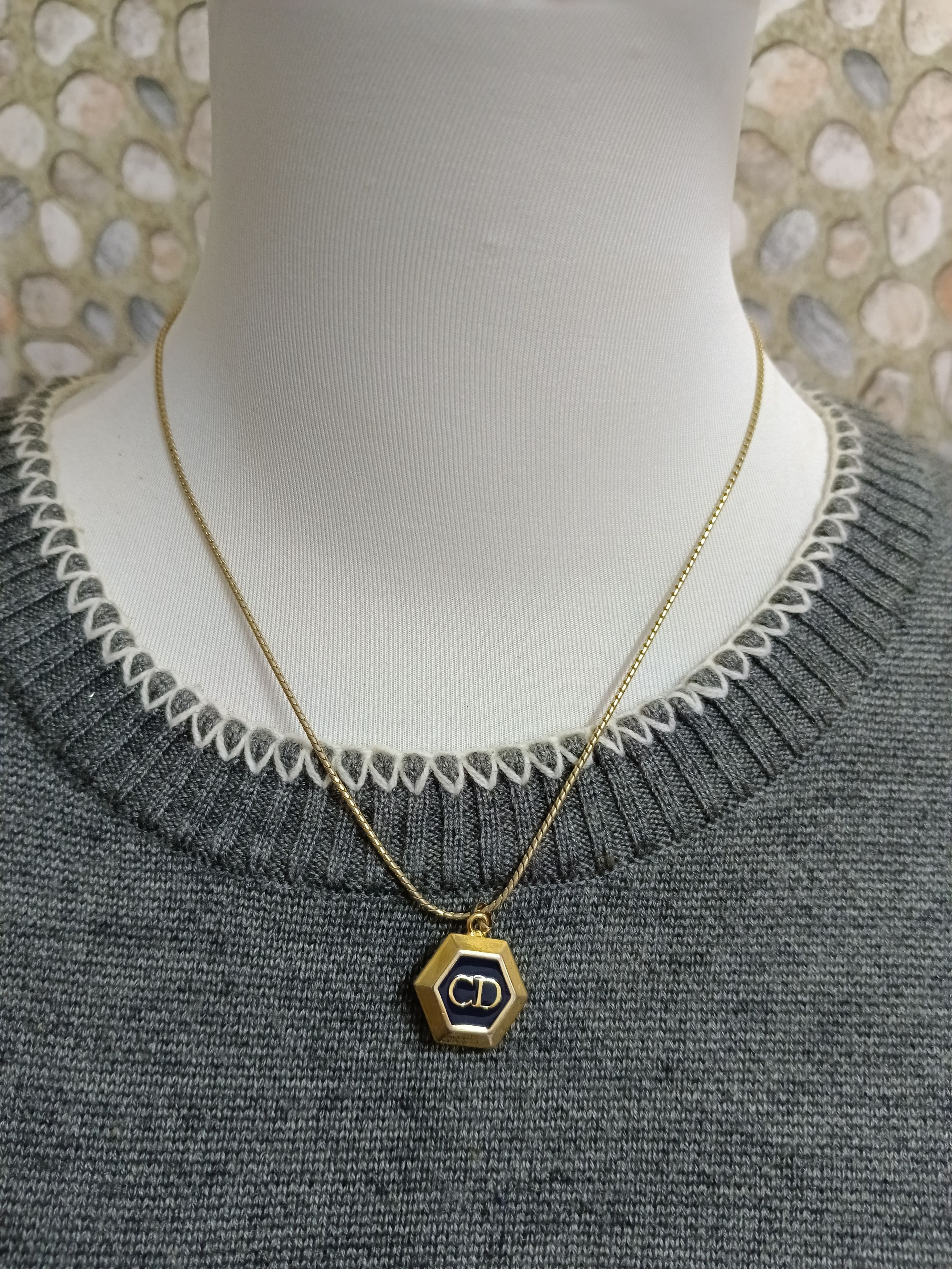 Dior Vintage Christian Dior Hexagon Diffuser Necklace Size ONE SIZE - 1 Thumbnail