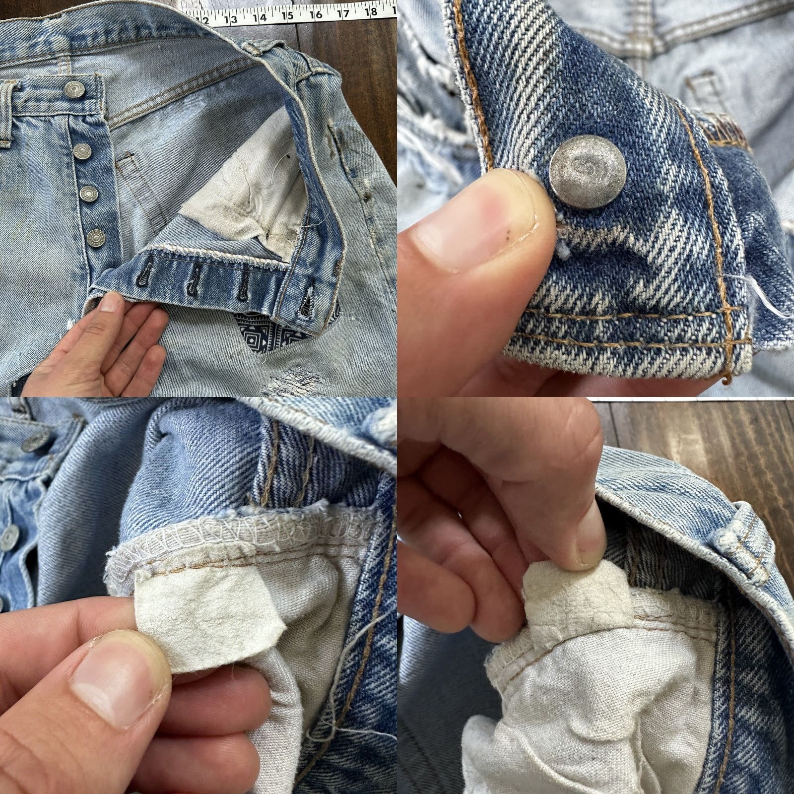 Levi's VINTAGE Levi's Jeans 501 Men's Regular Fit Straight 80s USA Light Wash Denim 28 Inseam Size US 30 / EU 46 - 8 Thumbnail