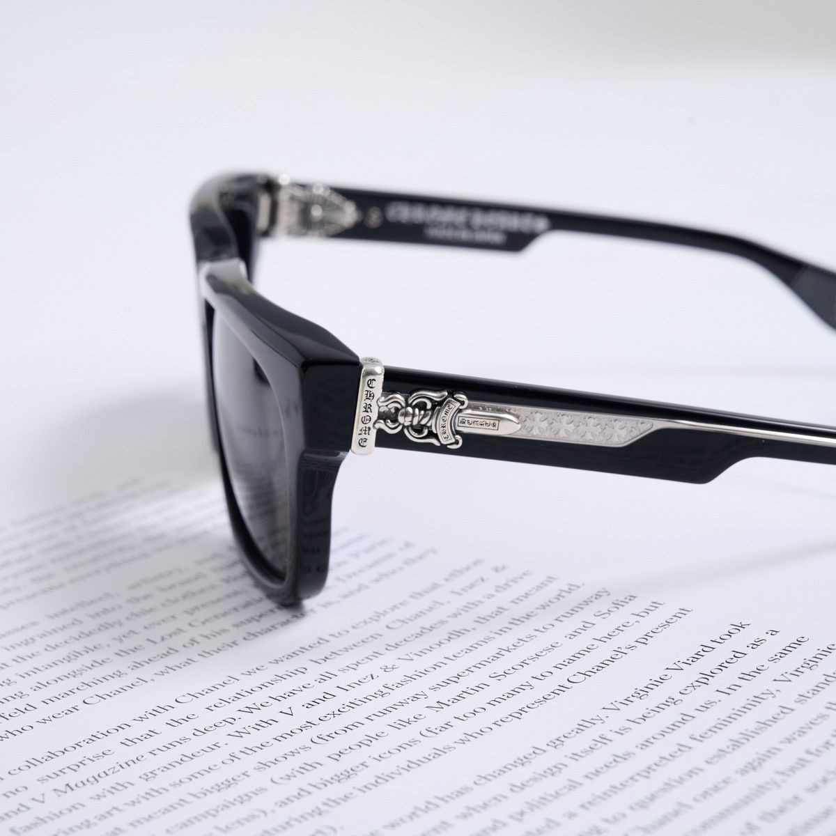 Chrome Hearts CHROME HEARTS BOX-OFFICER MATTE BLACK SUNGLASSES Size ONE SIZE - 3 Thumbnail
