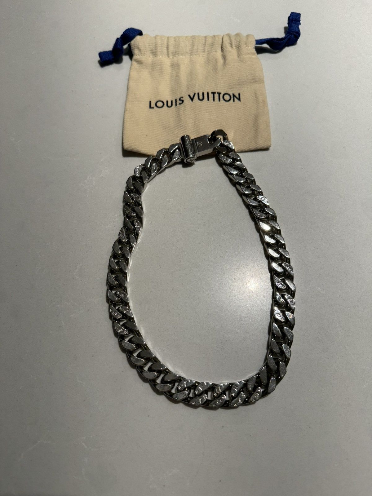 image of Louis Vuitton Cuban Chain Virgil Silver, Men's