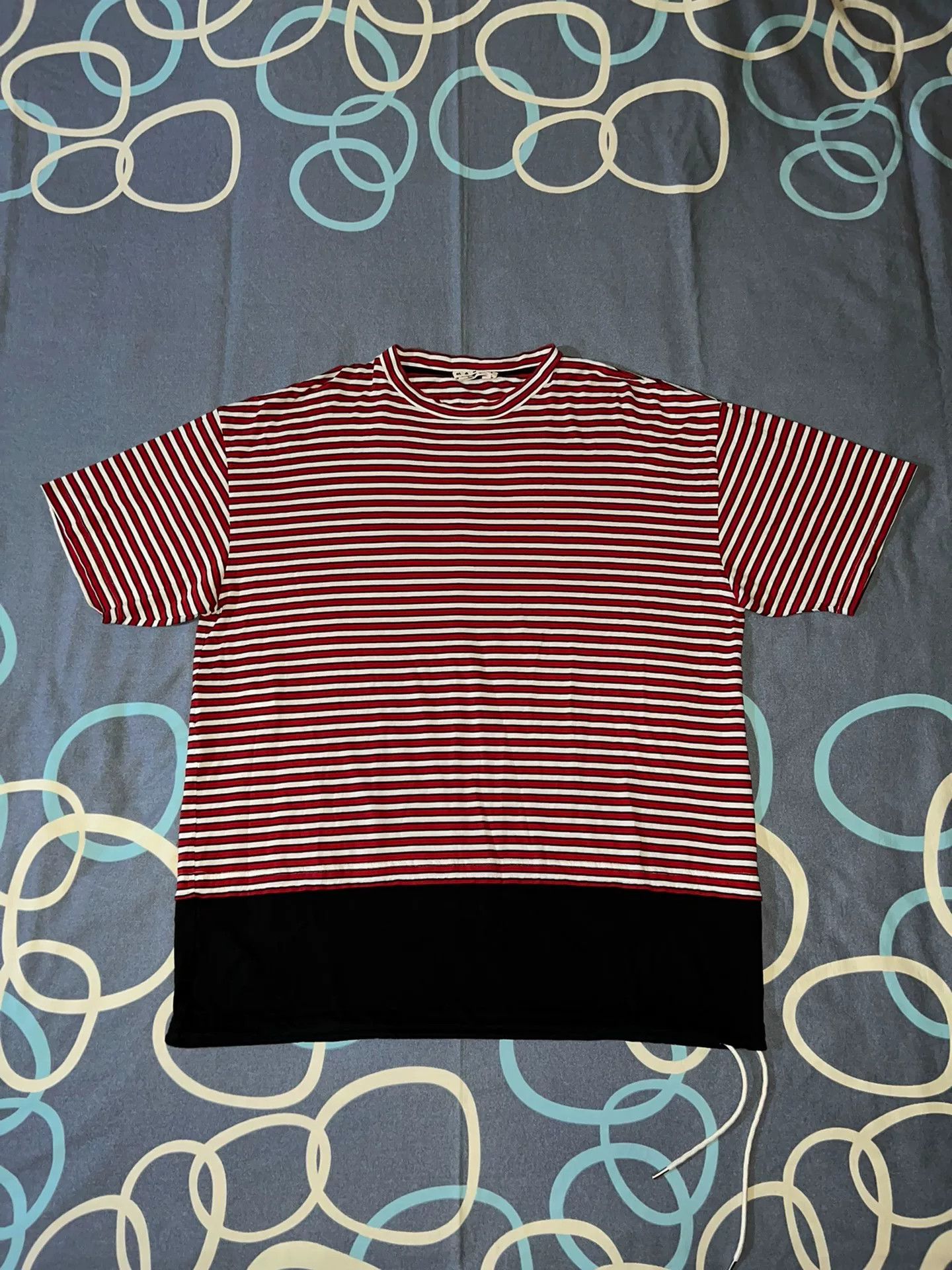 Marni Marni Red White Stripe Embroidered Slogan T-shirt Size US M / EU 48-50 / 2 - 1 Thumbnail