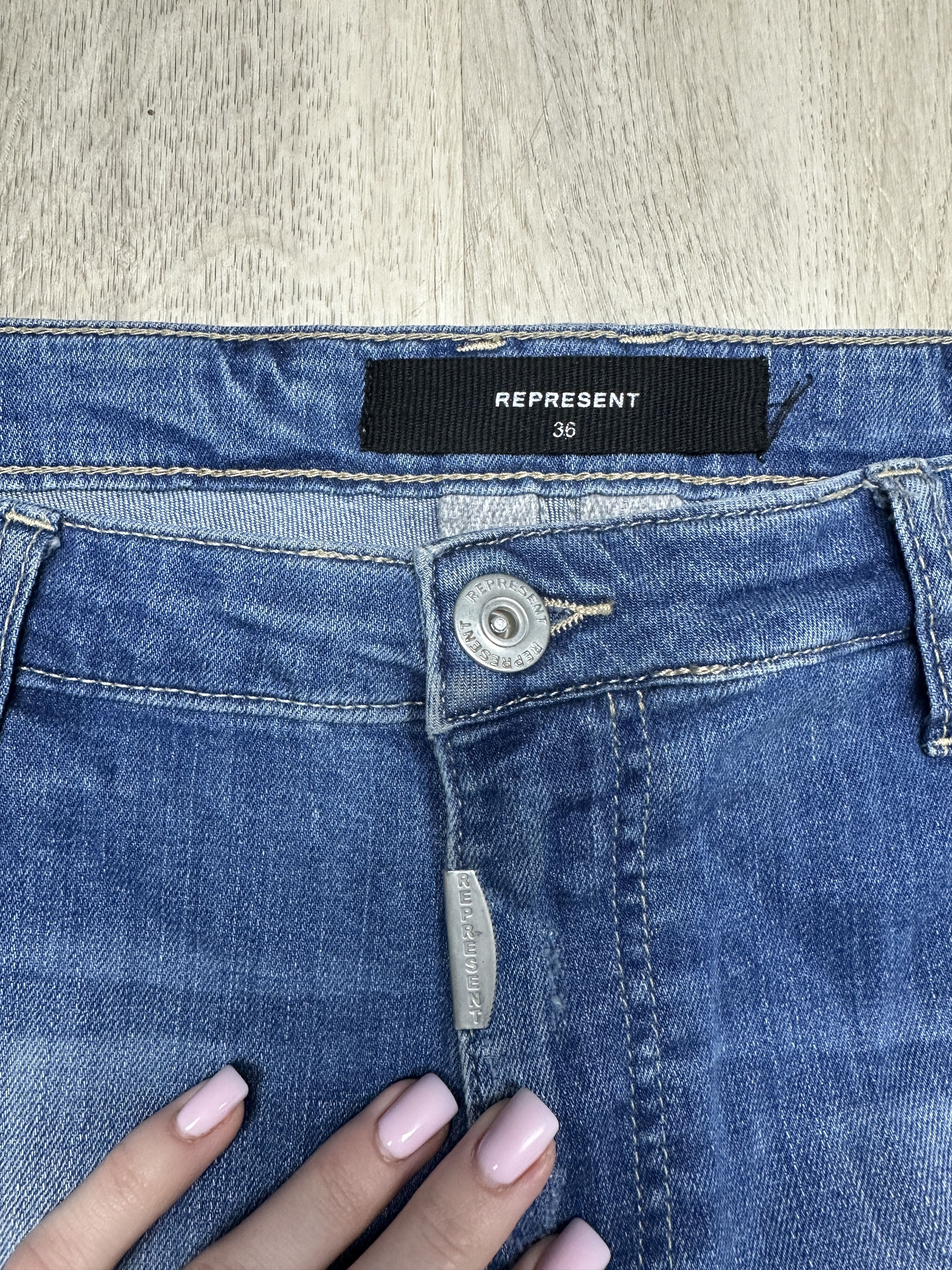 Represent Clo. Represent Mens Biker Denim Pants Jeans Size US 36 / EU 52 - 3 Thumbnail