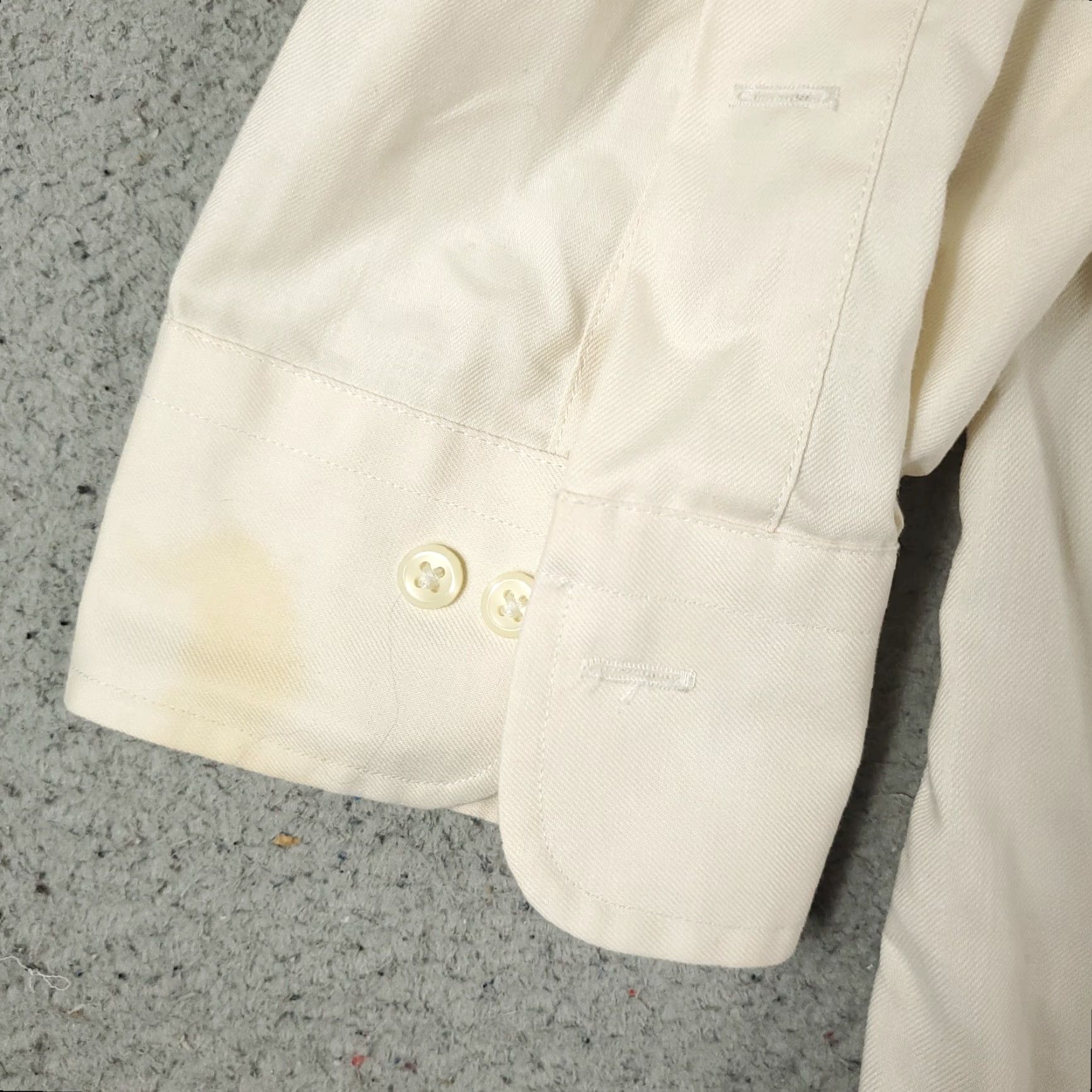 Ralph Lauren VINTAGE Ralph Lauren Dress Shirt Mens 17.5 Ivory Long Sleeve Business Casual Formal Workwear Size 46R - 4 Thumbnail