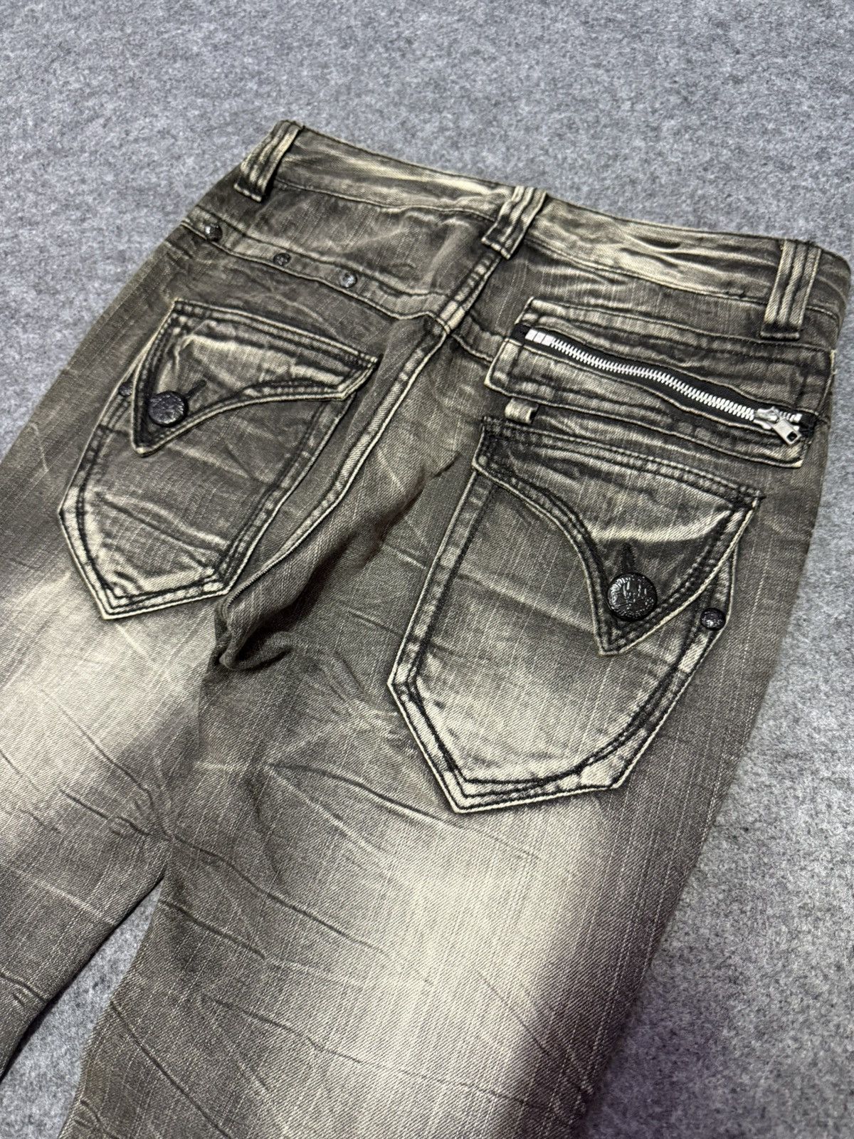 Japanese Brand × LOWBOX Blow By Blue Japan Paint Splatter Shadow Wash Jeans Size US 30 / EU 46 - 4 Thumbnail