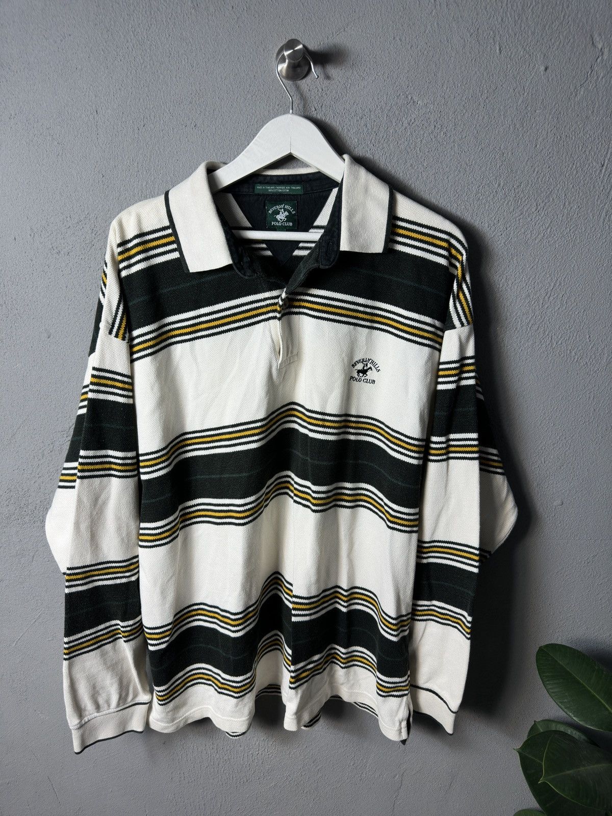 Vintage 90s Polo Beverly Hills Polo Long Sleeve Rugby Shirt