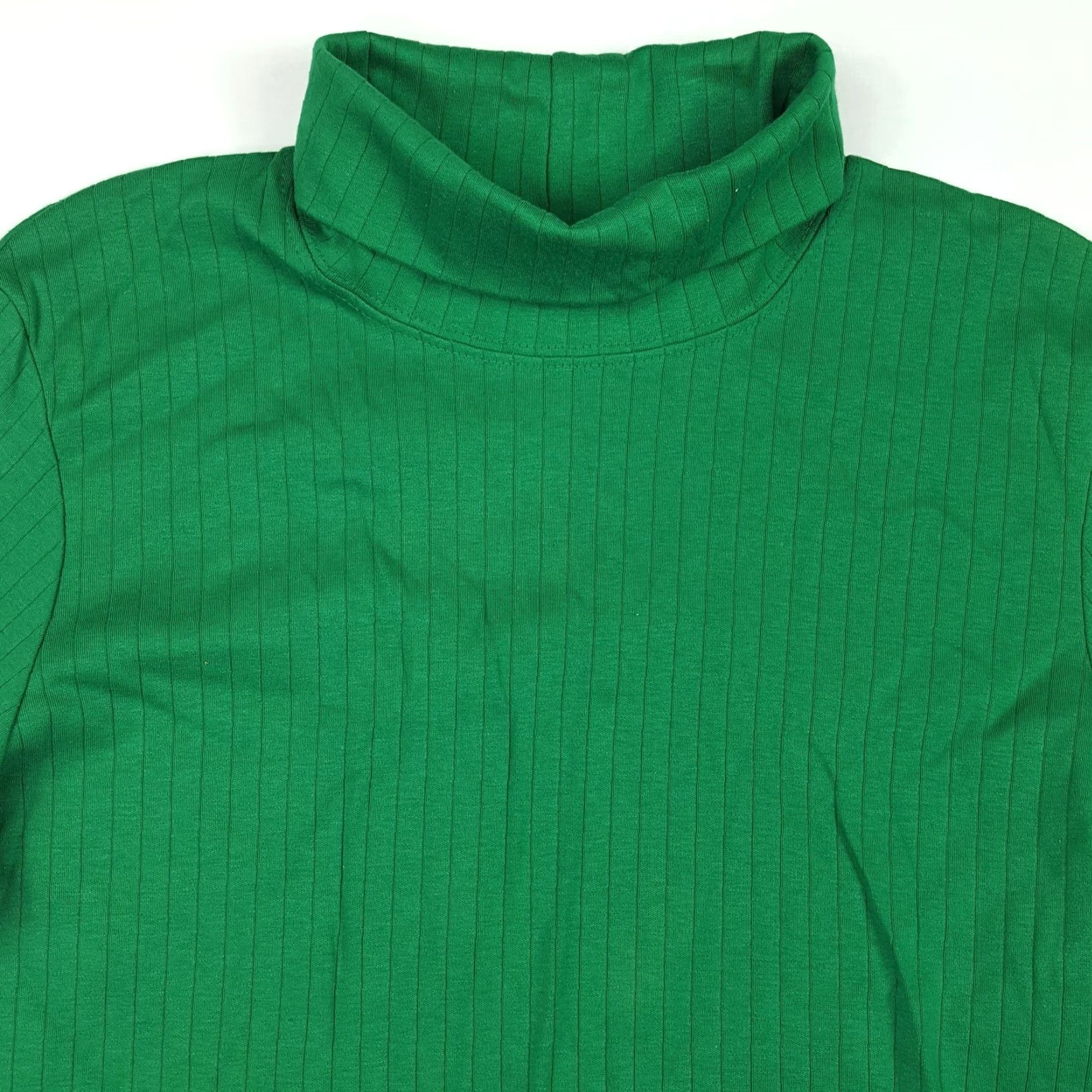 Vintage VINTAGE Aileen Green Mock Neck Women's Size S Long Sleeve T Shirt Top 80s 90s Preppy Retro Solid T-Shirt Cap Sleeve Mens Womens Girls Boys Size S / US 4 / IT 40 - 2 Thumbnail