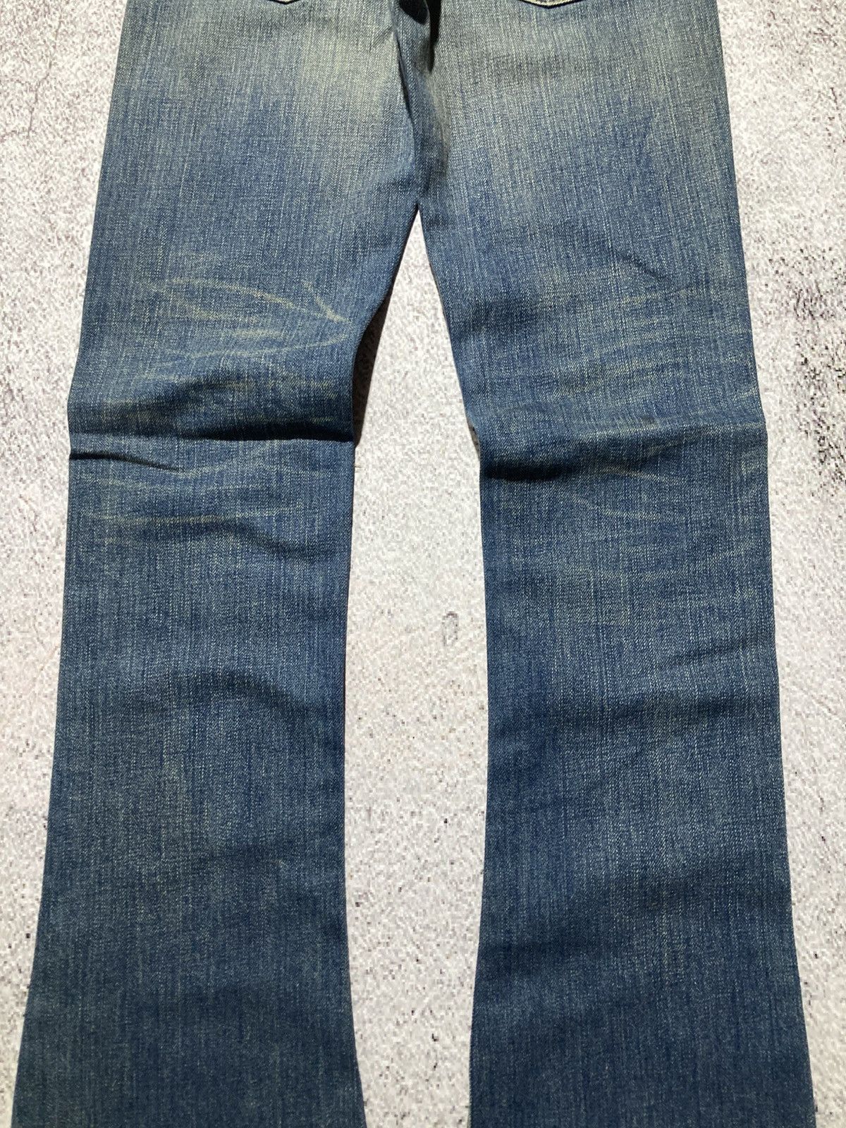 Japanese Brand 🇯🇵 2000s SLY Japan Ripped Bootcut Denim Jeans Pants Blue Wash Size US 26 / EU 42 - 16 Thumbnail