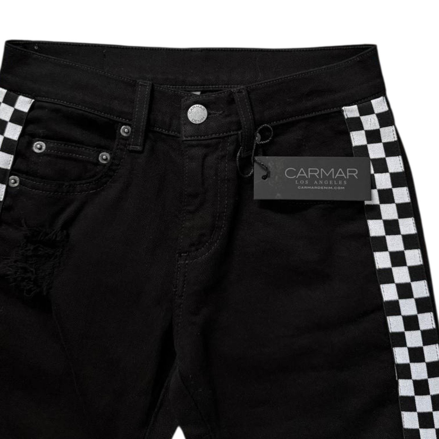 NBDN Nobrandedon Carmar Black/White Pants | Size 23 Size 24" / US 00 / IT 34 - 6 Thumbnail