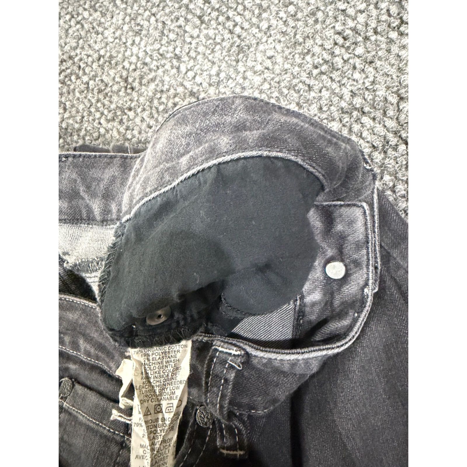 Prana prAna Jeans Womens 8 Gray Skinny Jeans Stretch Organic Cotton Denim Regular Inseam 30in 5-Pocket Design Distressed Pocket Style Size 30" / US 8 / IT 44 - 5 Thumbnail