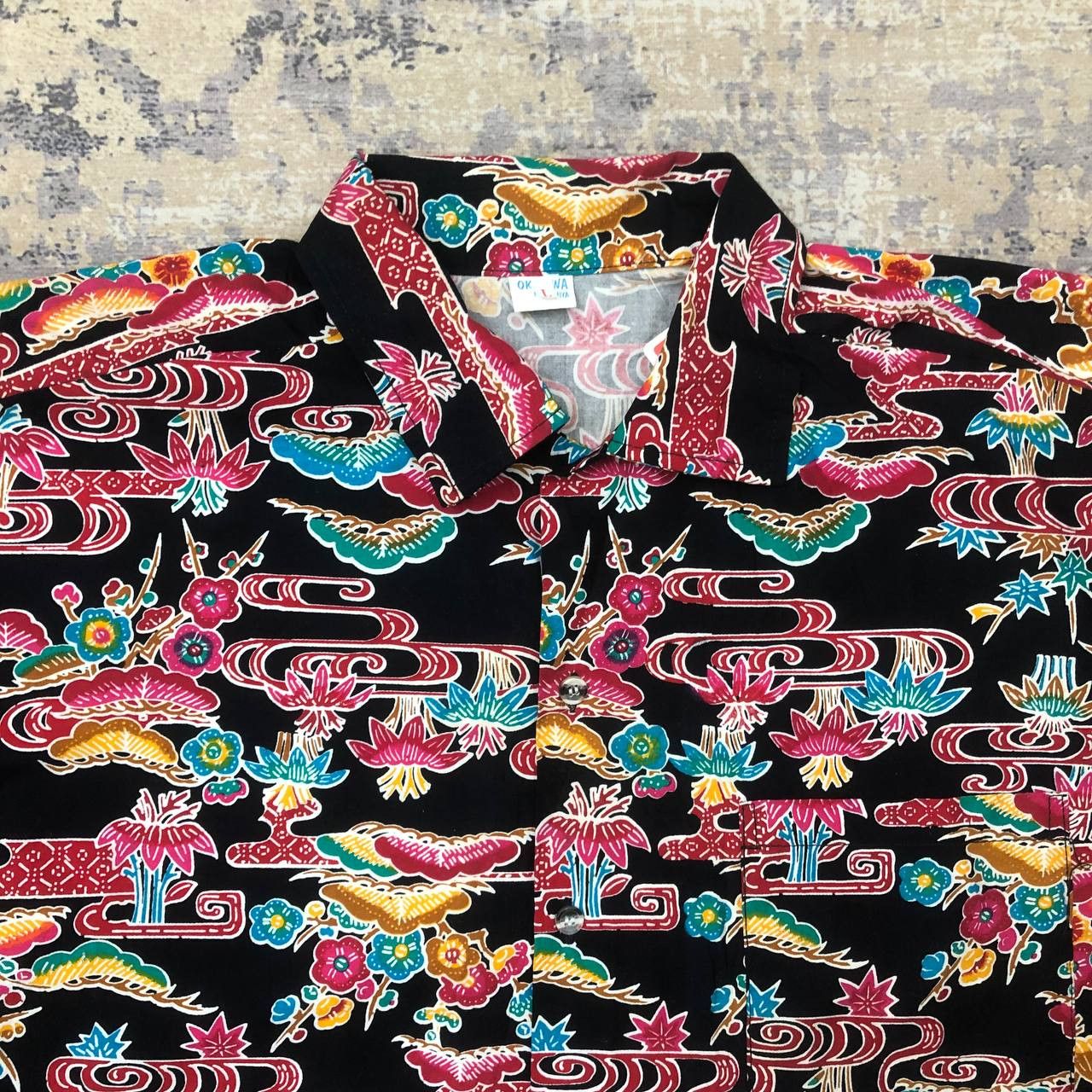 Japanese Brand T68 VTG OKINAWA HAYASHIYA FULLPRINT SHIRTS Size US L / EU 52-54 / 3 - 4 Thumbnail