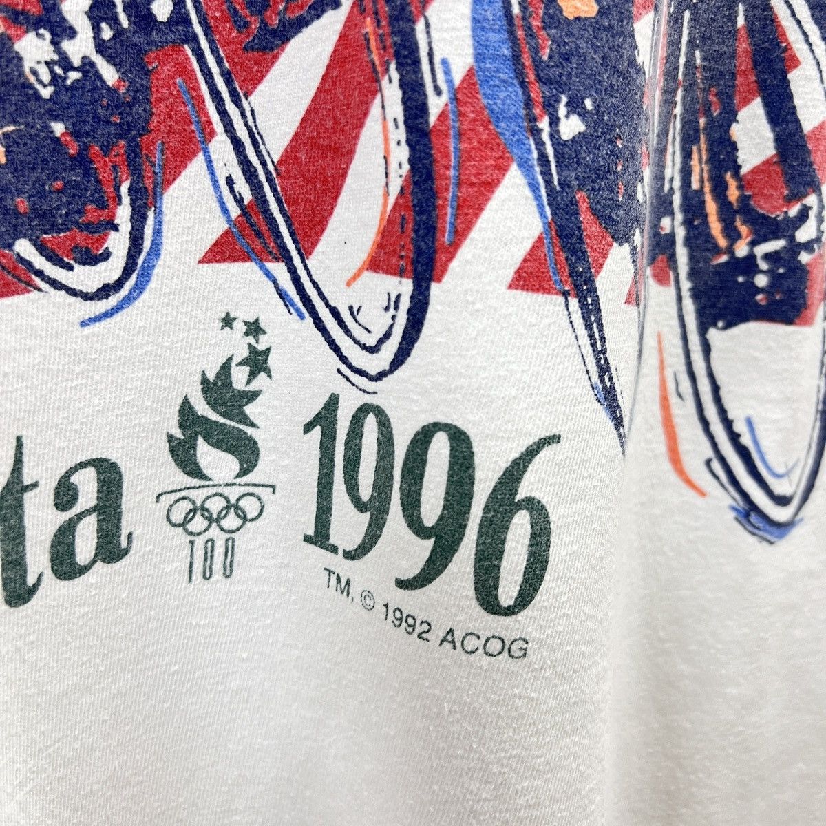 USA Olympics VTG 96 OLYMPICS ATALANTA SINGLE STITCH Size US XL / EU 56 / 4 - 3 Thumbnail