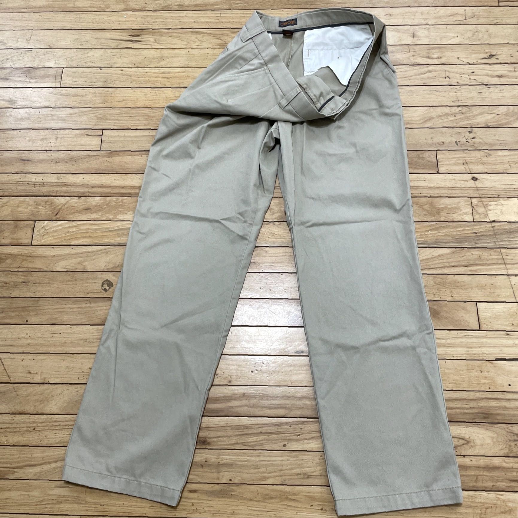 Cherokee Cherokee Pants Men Khaki Pleated Front Workwear Retro Y2k Straight 36x34 Beige Cotton Canvas Regular Size US 34 / EU 50 - 4 Thumbnail