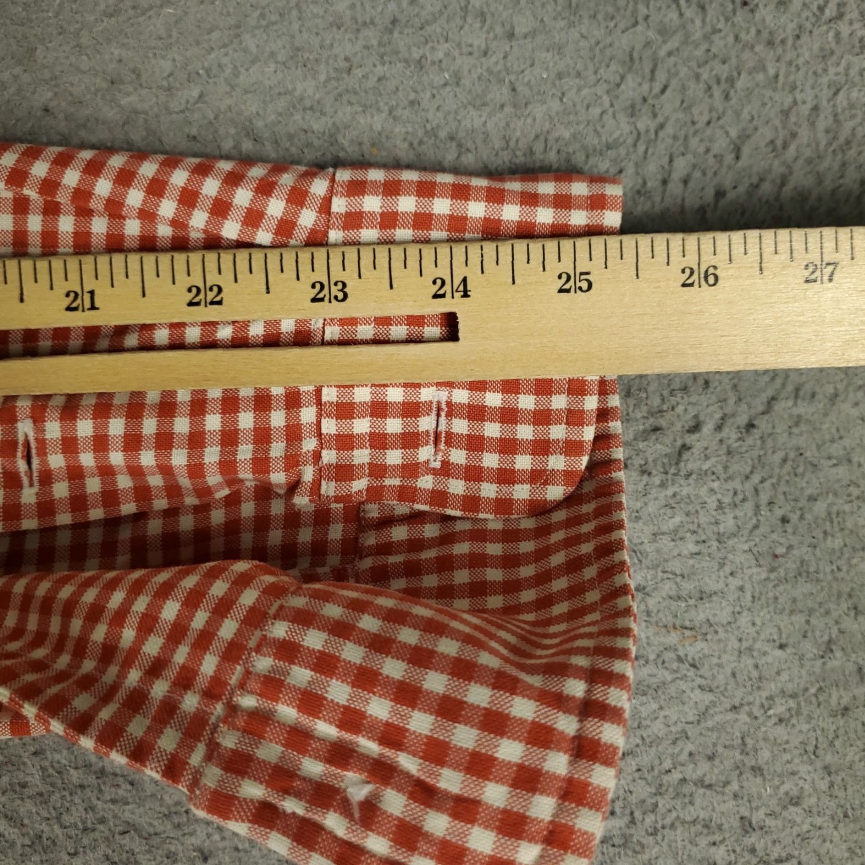 Ralph Lauren VINTAGE Ralph Lauren Shirt Mens Medium Orange Check Pony Button Up Long Sleeve Size US M / EU 48-50 / 2 - 7 Thumbnail