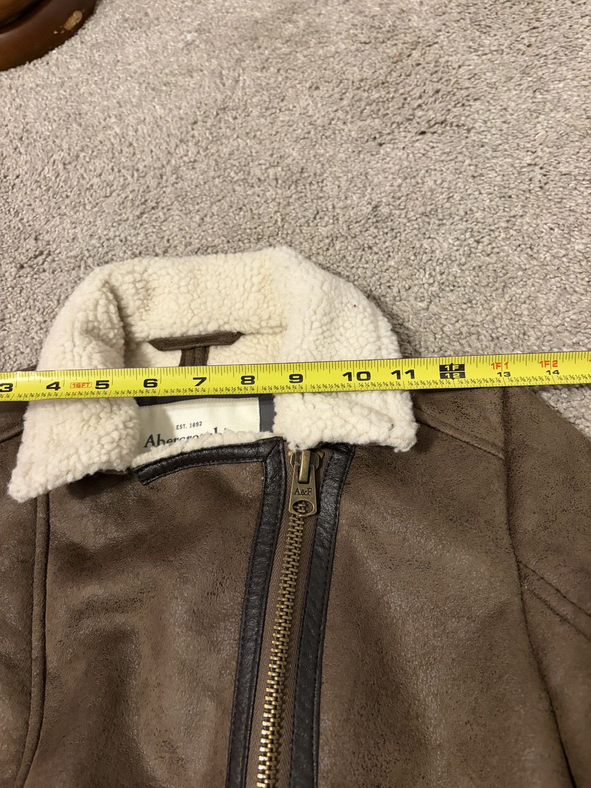 Abercrombie & Fitch Abercrombie Fitch Vegan Suede Leather Jacket Size Small Size S / US 4 / IT 40 - 6 Thumbnail