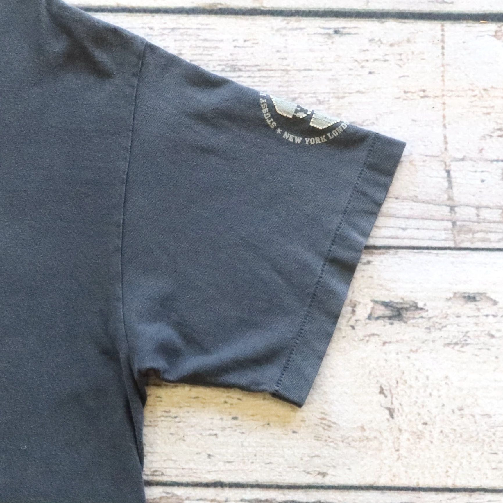 Vintage VINTAGE Stussy Shirt Mens 90s NYLTLA Tee Size L Black Vintage Stussy NYLTLA Tee Shirt Mens L Black 90s Size US L / EU 52-54 / 3 - 5 Thumbnail