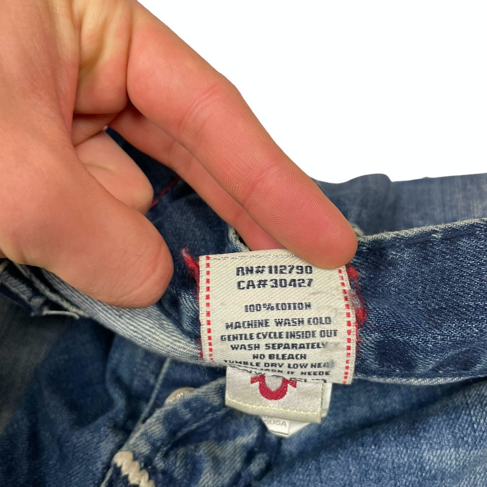 True Religion True Religion Bobby Big QT Men Blue Cotton Straight Jeans 33 Size US 33 - 15 Thumbnail