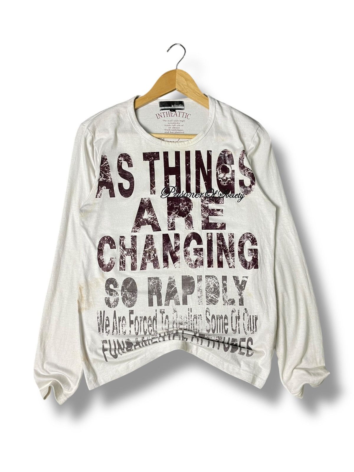 In The Attic × Japanese Brand × Vintage In The Attic Brand Spell-Out Long Sleeve Shirt (69) Size US L / EU 52-54 / 3 - 1 Thumbnail