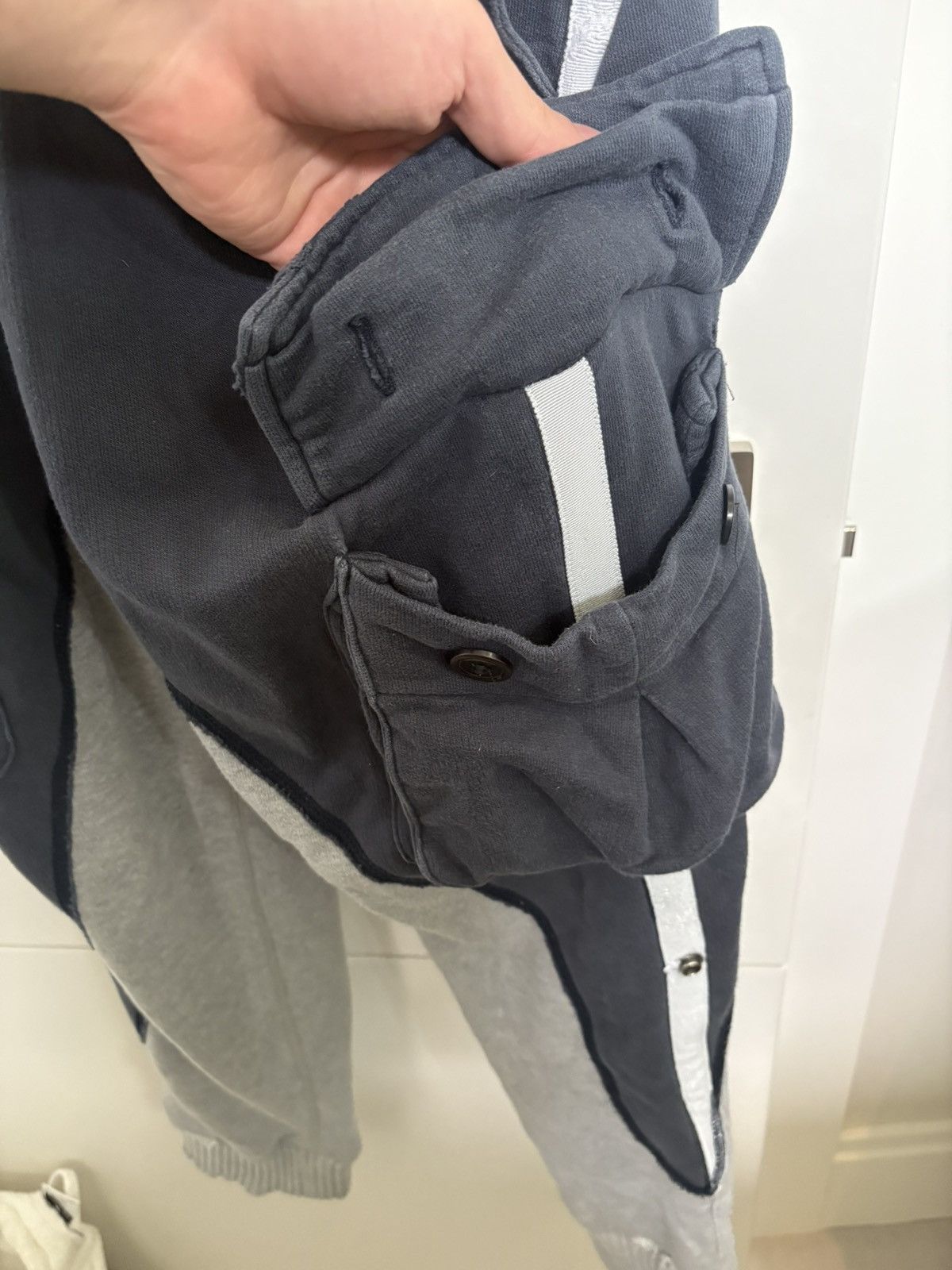 Greg Lauren Greg Lauren 50/50 Navy Terry Pants Size US 32 / EU 48 - 3 Thumbnail