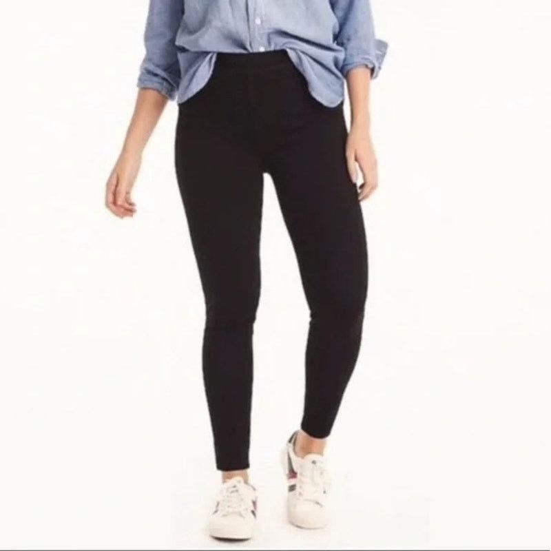 J.Crew J CREW Pull On Toothpick Skinny Jeans Black Womens 24 Size 24" / US 00 / IT 34 - 7 Thumbnail