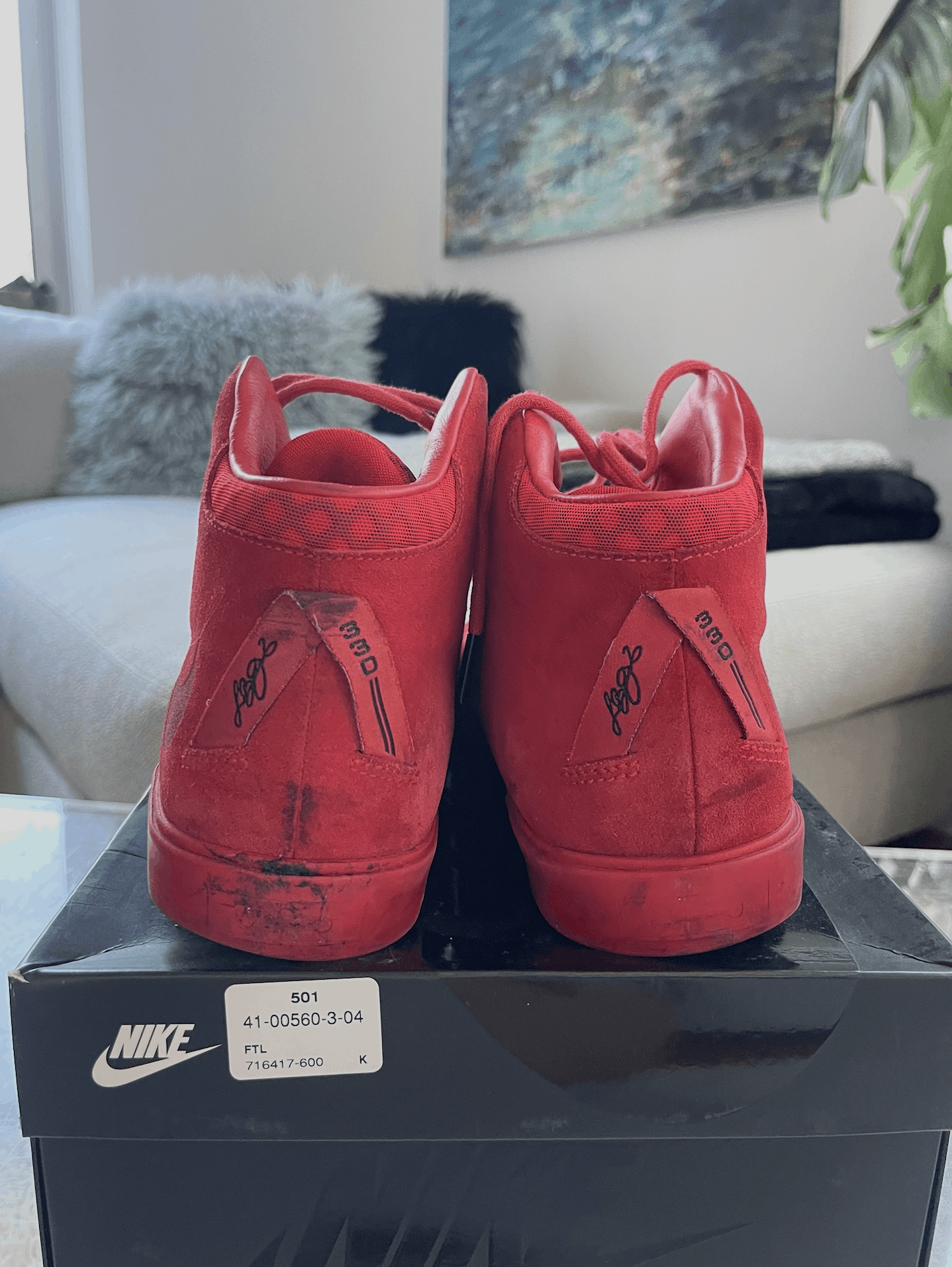 Nike Nike Lebron XII NSW Lifestyle QS (Red) Size US 13 / EU 46 - 5 Thumbnail