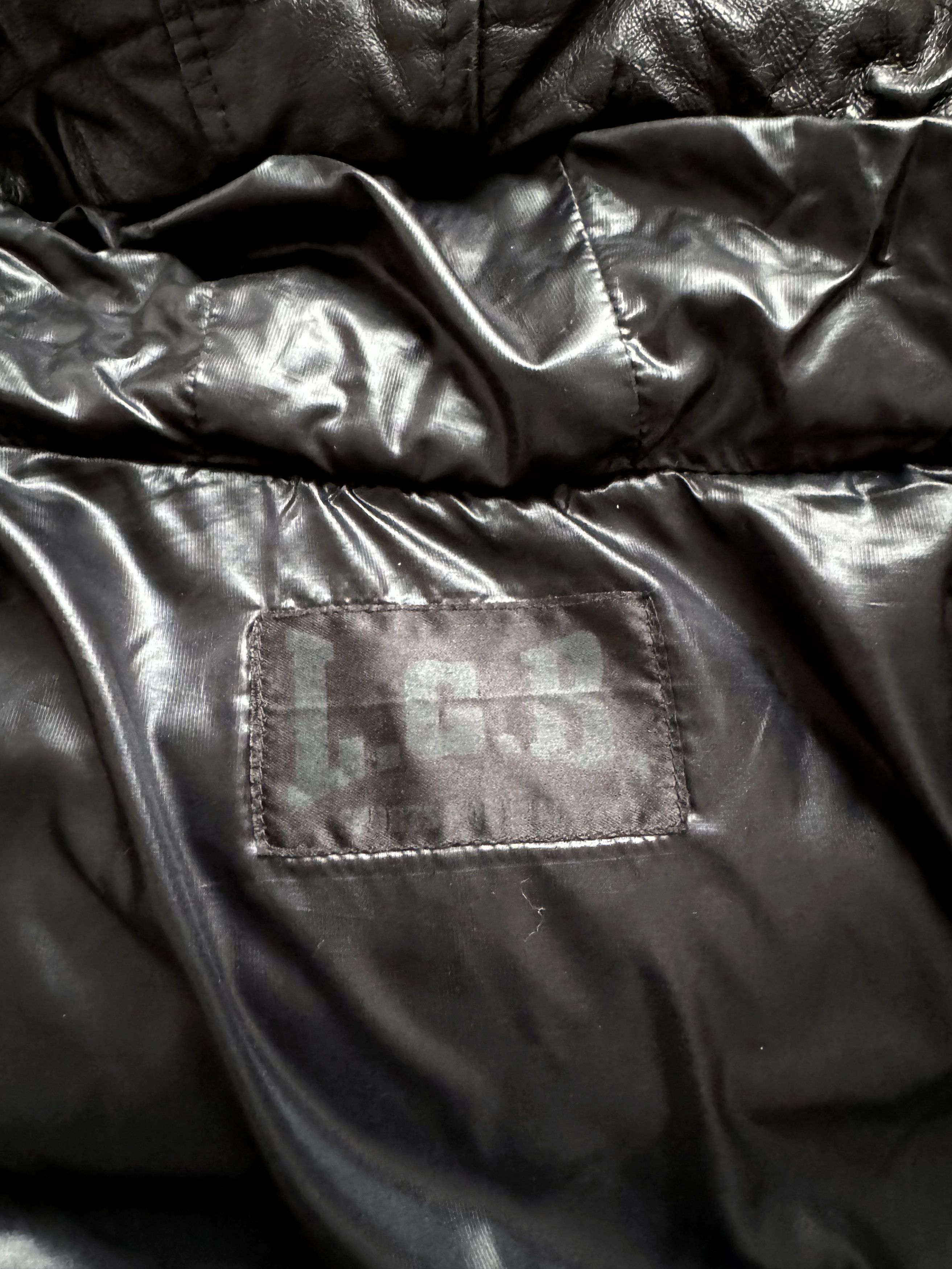 Le Grande Bleu (L.G.B.) Leather Down Bomber Jacket Size US M / EU 48-50 / 2 - 8 Thumbnail