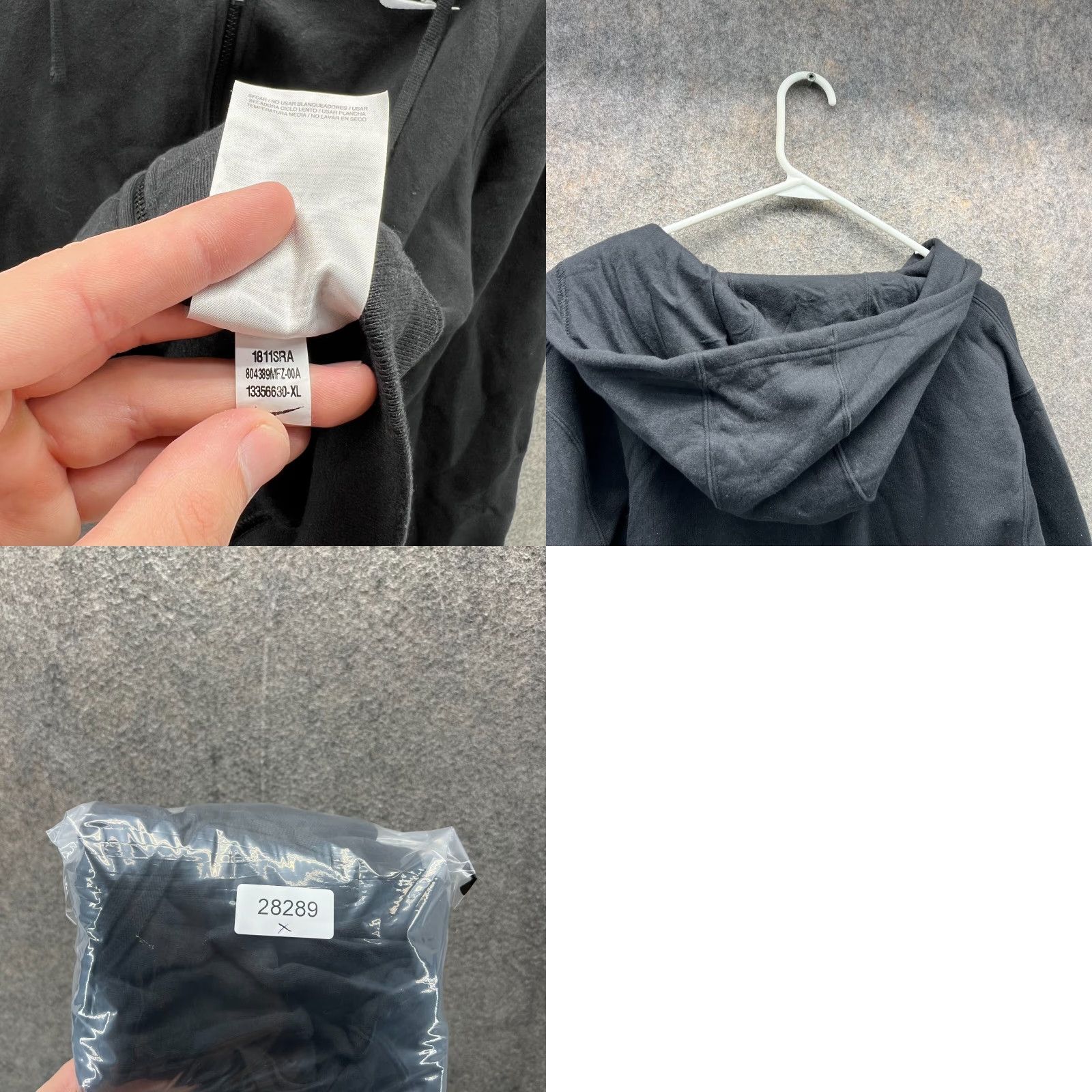 Nike Nike Hoodie Mens XL Black Full Zip Sweatshirt Sportwear Club Fleece Vintage Regular Zip Mens XL Black Nike Sportswear Hoodie Size US XL / EU 56 / 4 - 9 Thumbnail