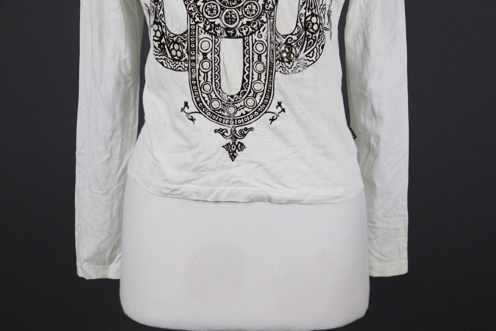 Just Cavalli Just Cavalli White Floral Pullover Top Shirt Size 42 Size M / US 6-8 / IT 42-44 - 3 Thumbnail