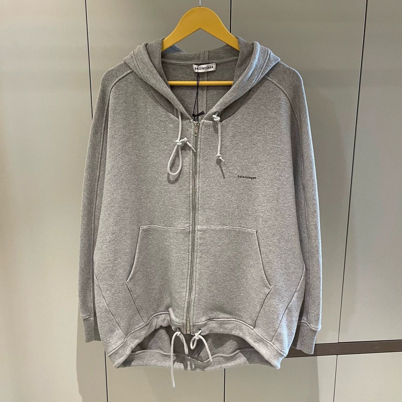 Balenciaga Balenciaga grey small logo silhouette zipper jacket hoodie- Size US XS / EU 42 / 0 - 2 Thumbnail