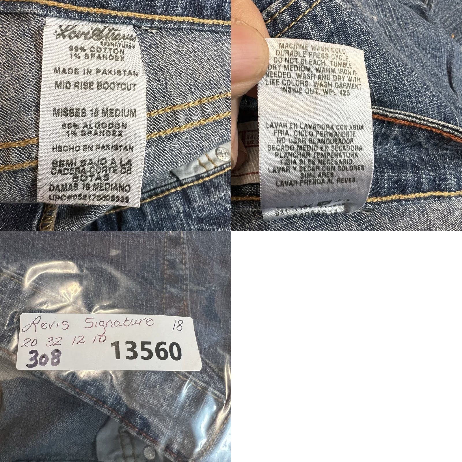 Levi's VINTAGE Levi's Signature Modern Boot Cut Jeans Women's 18 Blue Denim 40x32 NWT Size 40" / US 18 - 9 Thumbnail