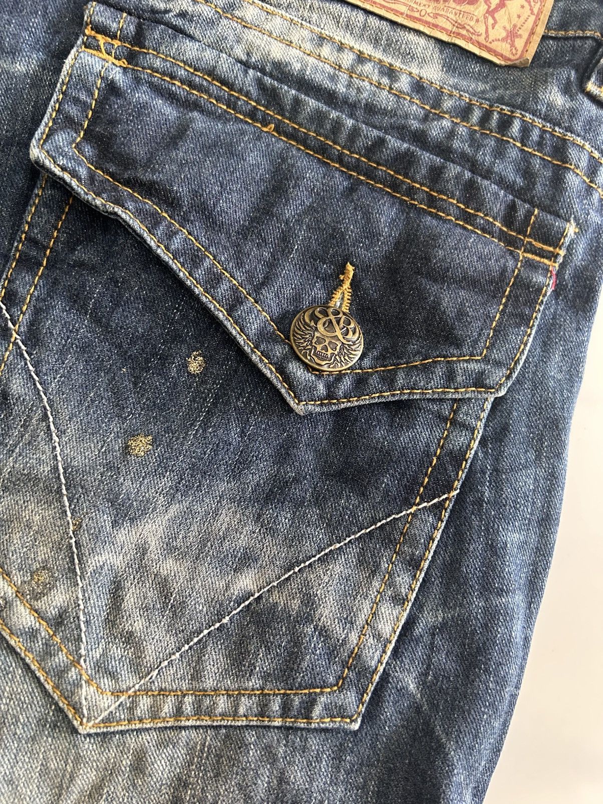Japanese Brand × Vintage Vintage Japanese Distressed Denim Skull Patches Jeans Size US 35 - 19 Thumbnail