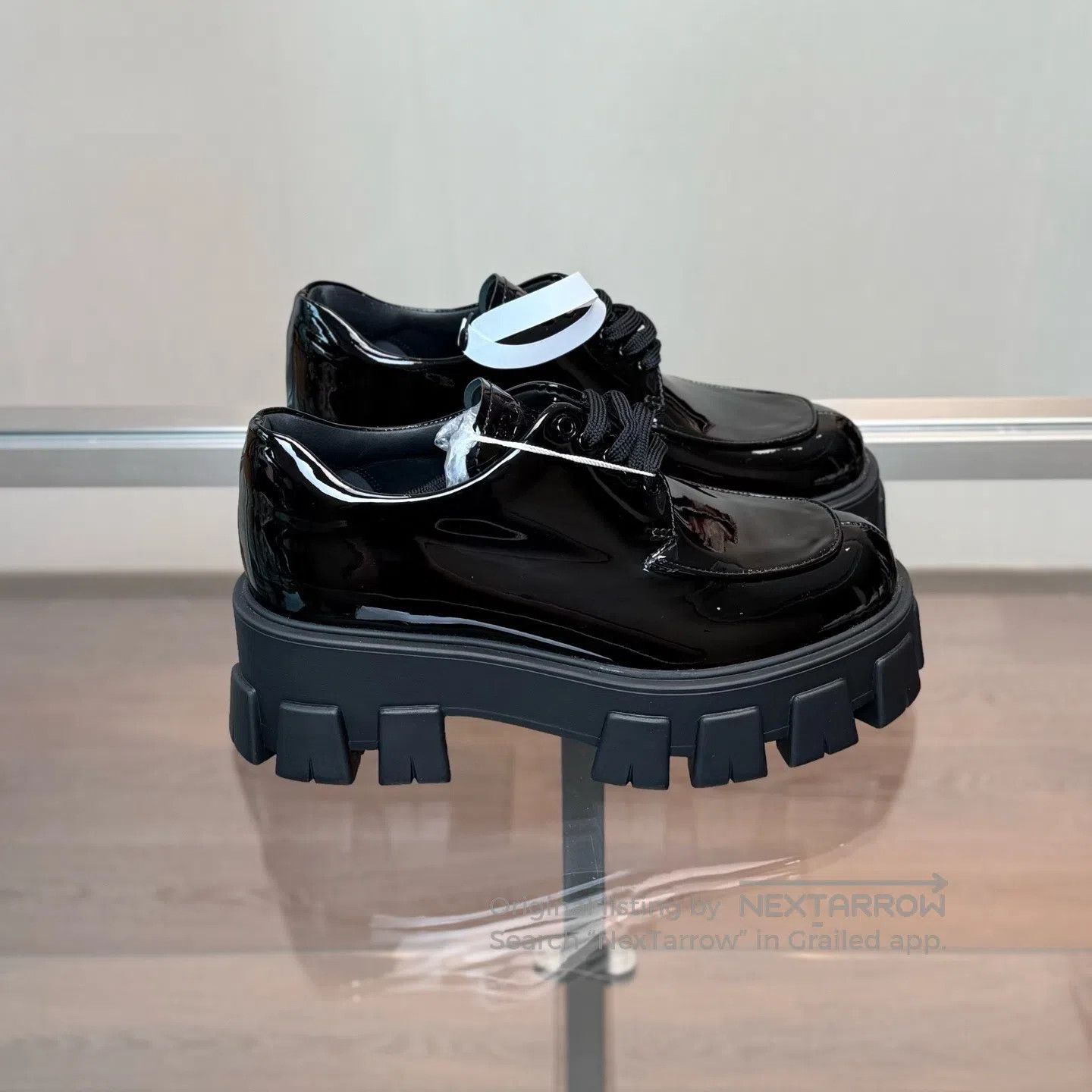 Prada Prada Monolith lacquered, glossy, thick-soled loafers Size US 6 / IT 36 - 3 Thumbnail