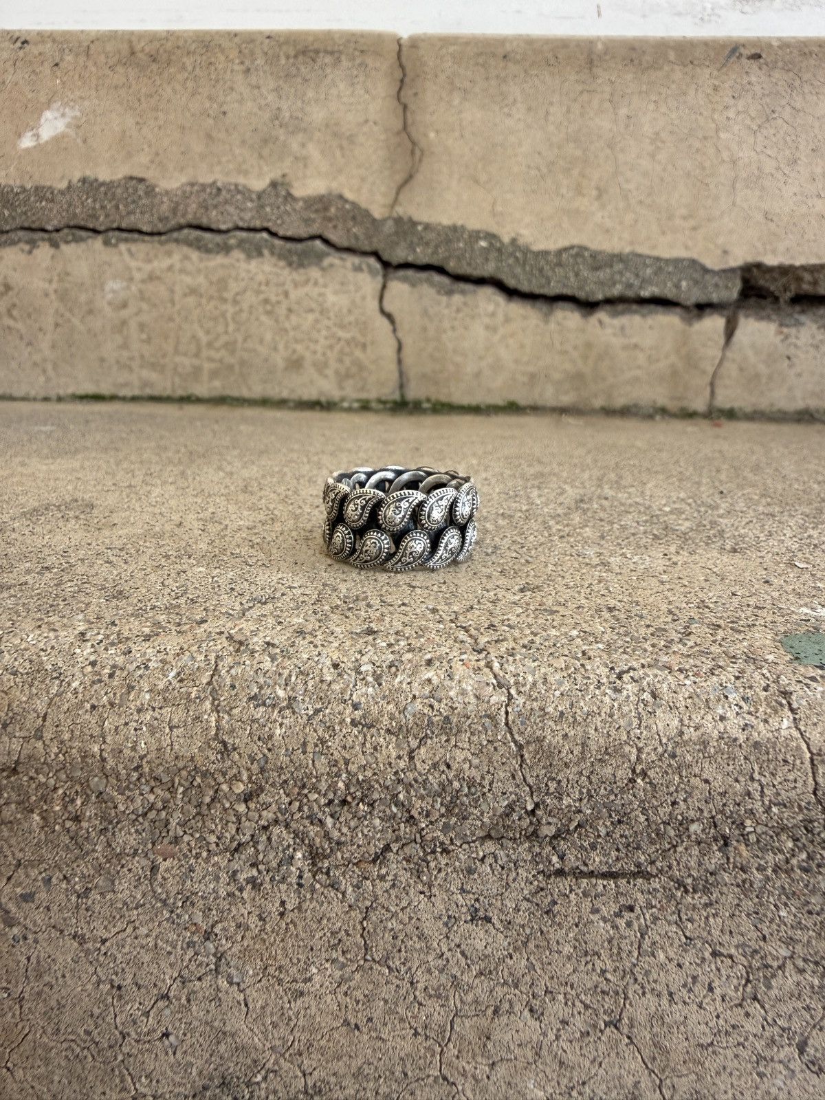 For Those Who Sin Paisley Cuban Ring Size ONE SIZE - 1 Thumbnail